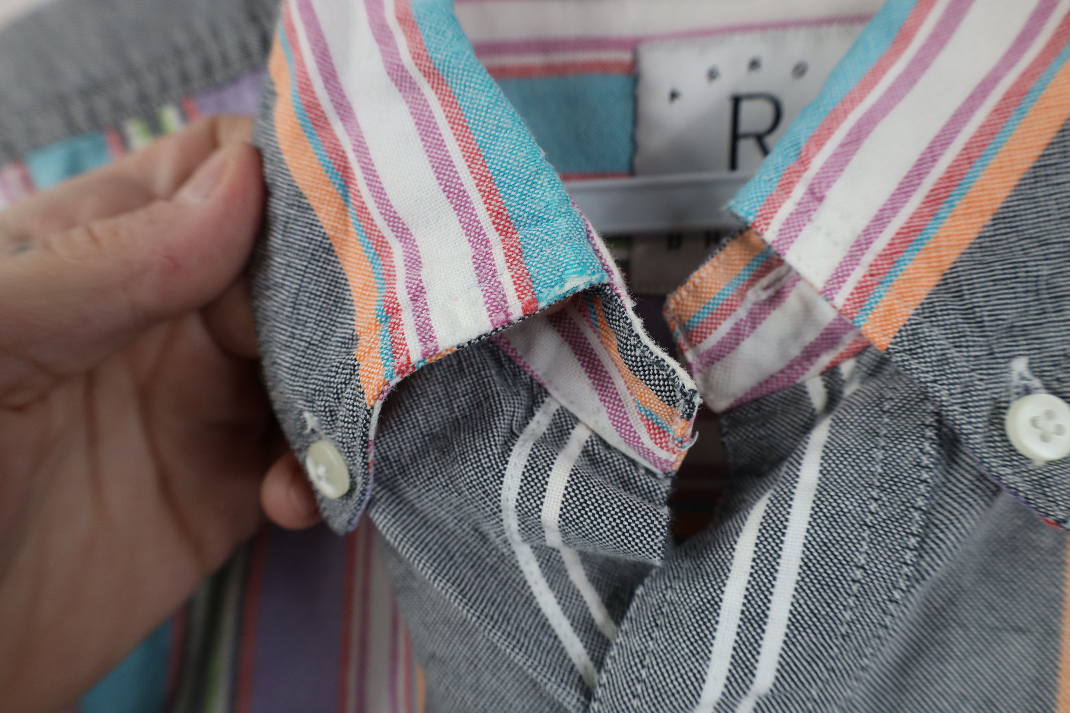 Vintage Vintage 90s Streetwear Rainbow Short Sleeve Button Shirt Size US L / EU 52-54 / 3 - 6 Thumbnail