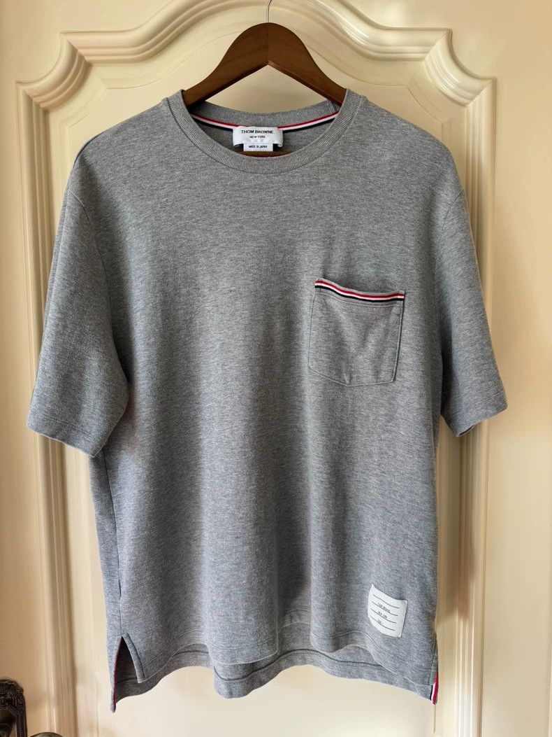 Thom Browne Thom browne Men's gray short-sleeved T-shirt 2504-Nextarrow Size US S / EU 44-46 / 1 - 1 Thumbnail