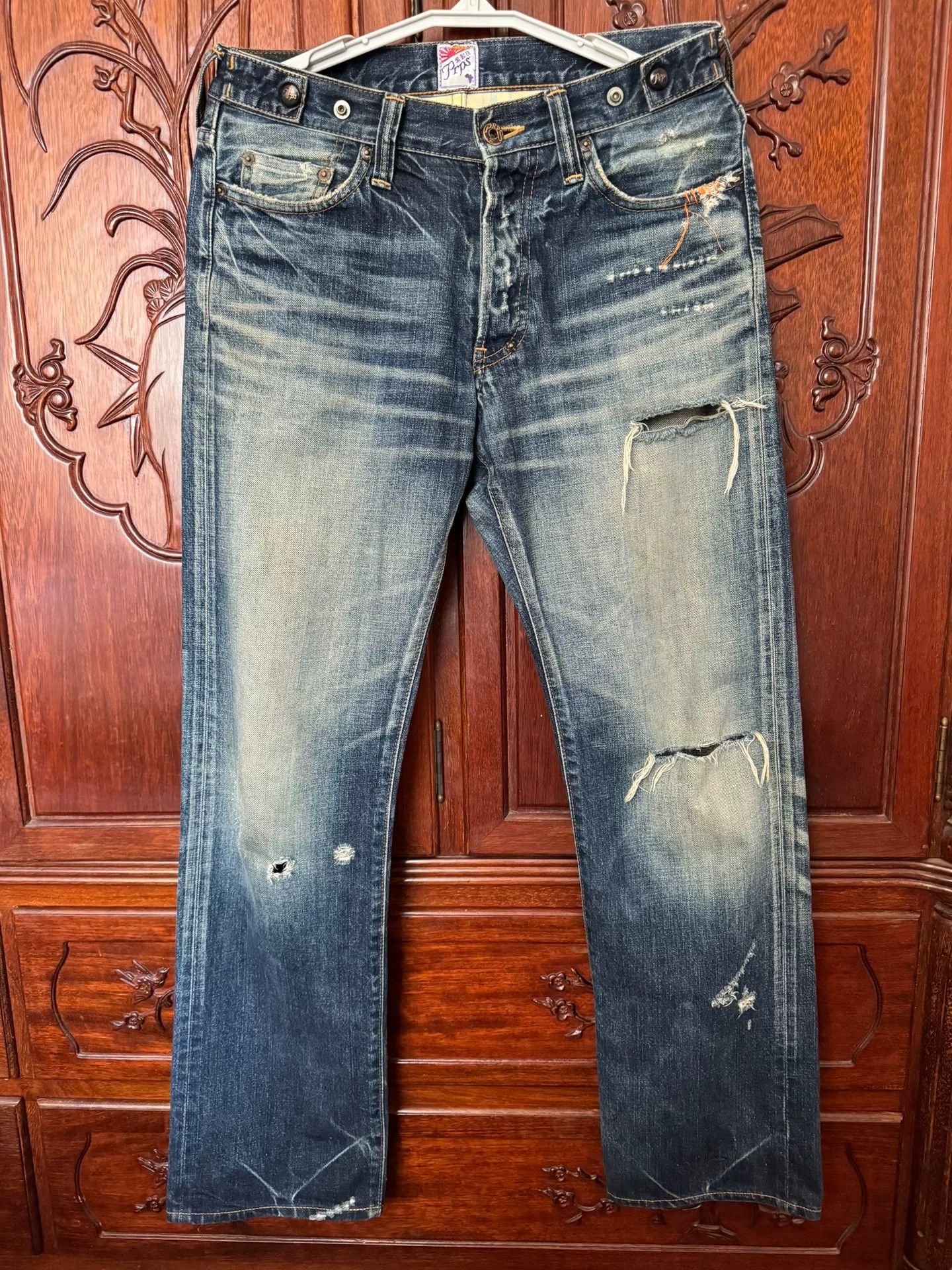 Prps PRPS Men's Straight Jeans W29 Distressed Size US 29 - 1 Thumbnail
