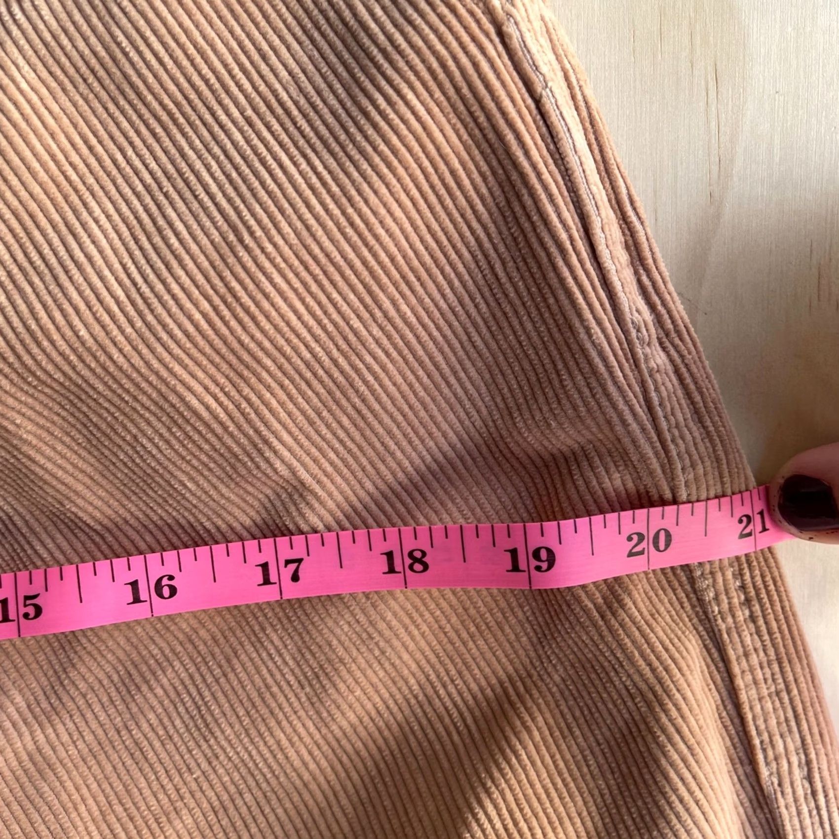 Vintage J Galt Pants Womens Small Beige Corduroy Cropped Straight Leg Pockets Casual Size 28" / US 6 / IT 42 - 6 Thumbnail