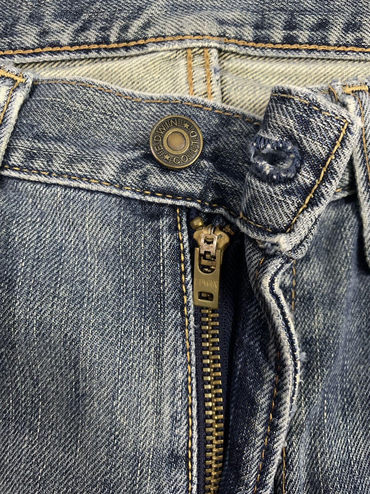Edwin Vintage Edwin 404 Straight Leg Distressed Grunge Jeans Size US 31 - 4 Thumbnail