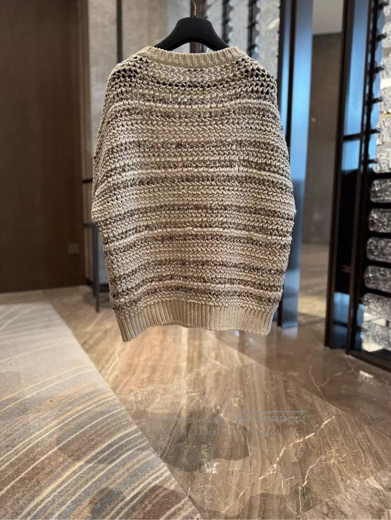 Brunello Cucinelli Brunello Cucinelli Sequined Sweater Size L / US 10 / IT 46 - 2 Thumbnail