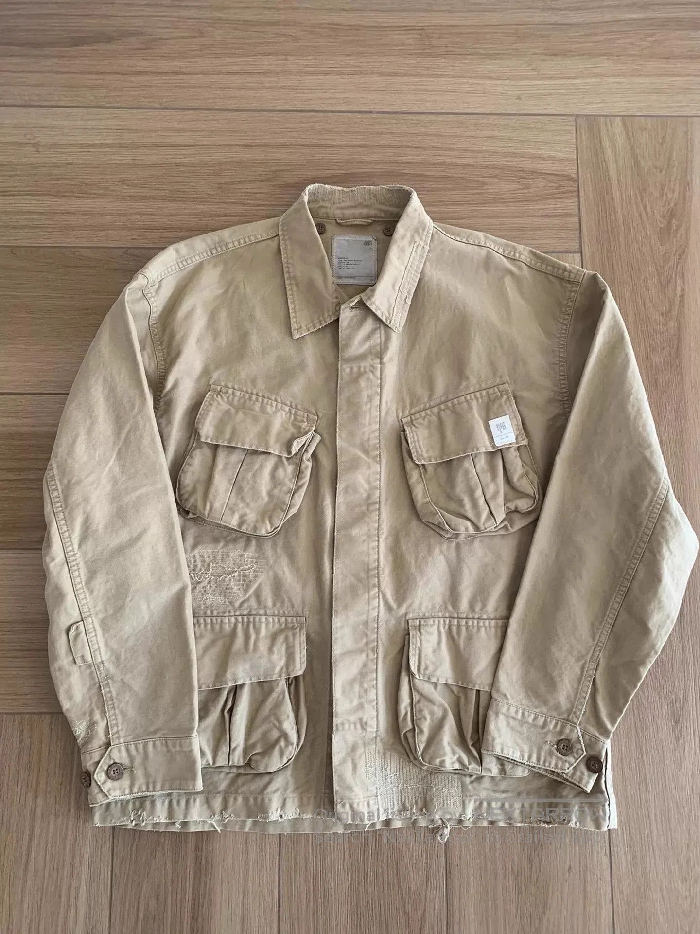 Madness Beige Utility Jacket with Multiple Pockets. Size US XL / EU 56 / 4 - 1 Thumbnail