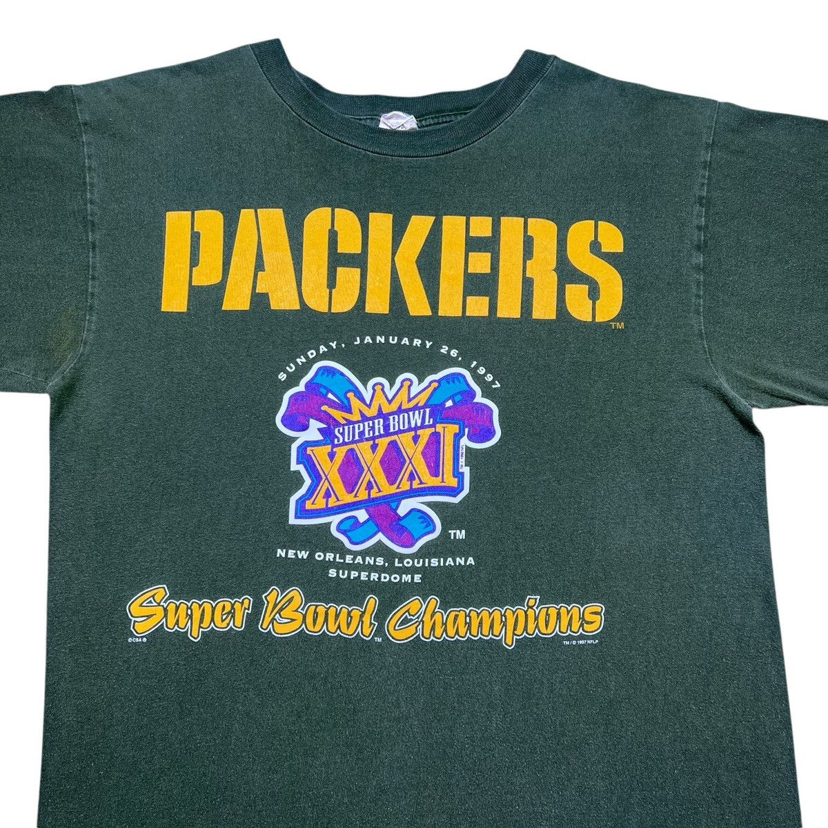 NFL Vtg 1997 NFL Green Bay Packers Super Bowl Champions T-Shirt Size US L / EU 52-54 / 3 - 5 Thumbnail