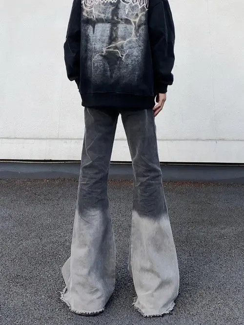 Other Gray Faded Wash Flared Jeans Size US 30 / EU 46 - 5 Thumbnail