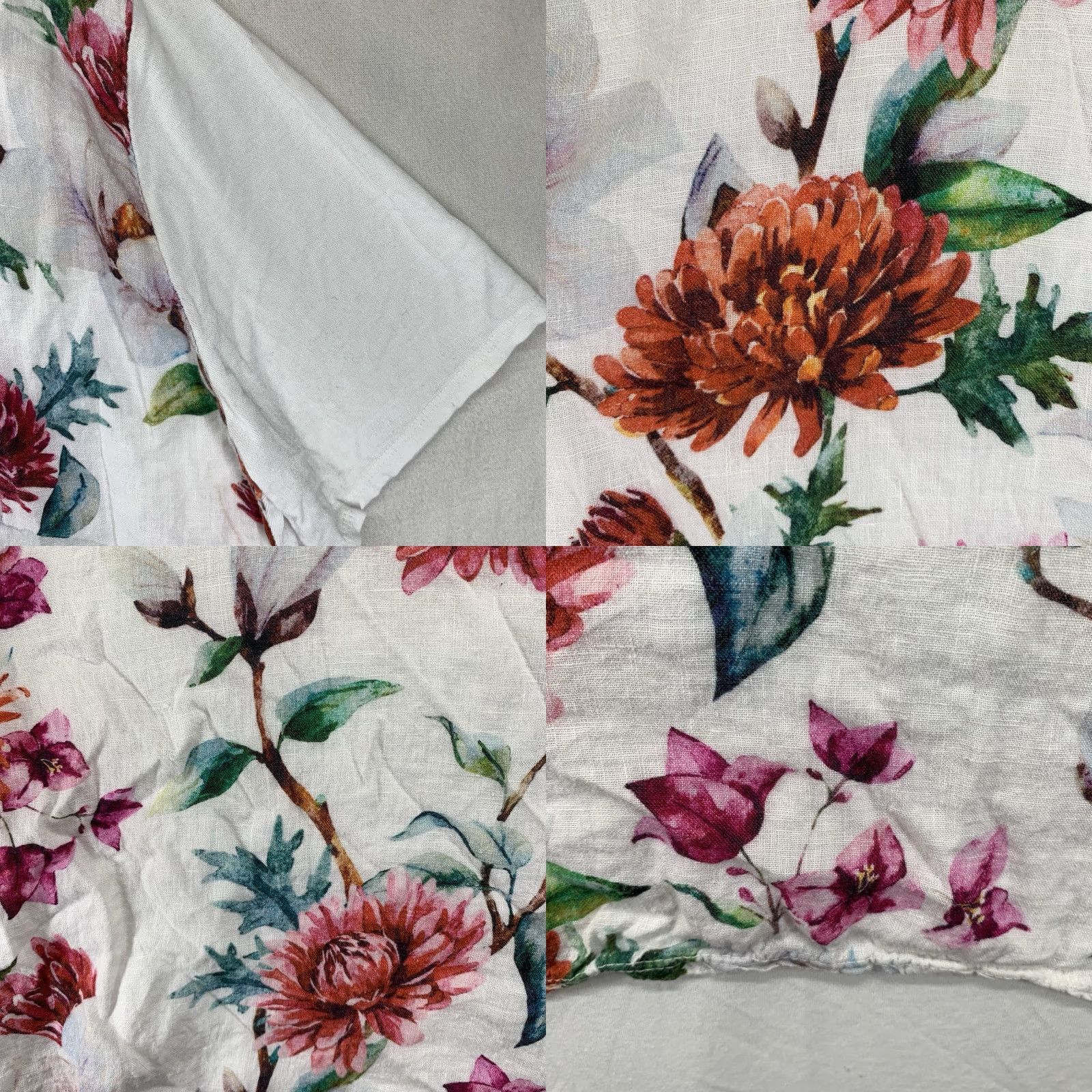 Vintage VINTAGE Viola Borghi Italian Linen Floral Blouse Women Plus Size 3X Casual Bohemian Summer Lightweight Size XXL / US 16-18 / IT 52-54 - 8 Thumbnail
