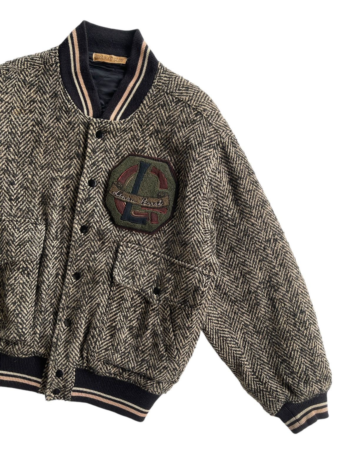 Issey Miyake Vintage Wool Herringbone Blouson Jacket Size US L / EU 52-54 / 3 - 7 Thumbnail