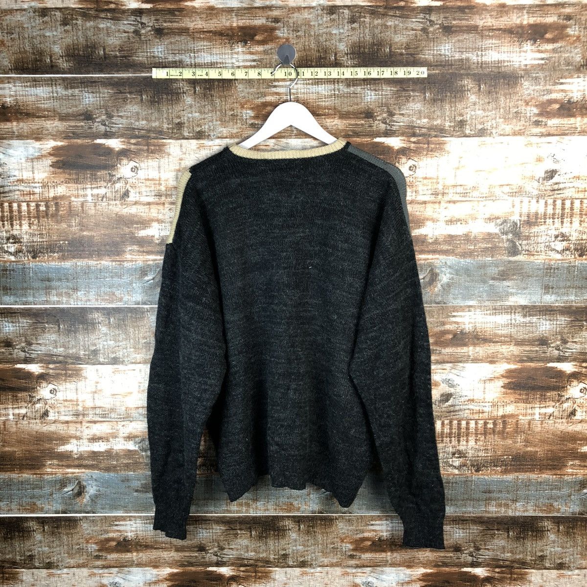 Japanese Brand DL Toc Toc Way Black art vintage Knitwear #A1498 Size US L / EU 52-54 / 3 - 13 Thumbnail