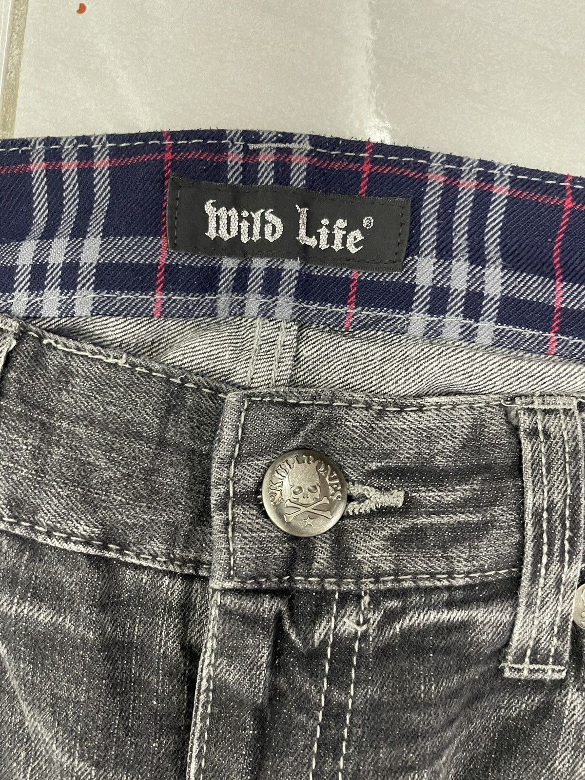 If Six Was Nine Wild Life Japan Spellout Jeans Hysteric Style Size US 35 - 7 Thumbnail