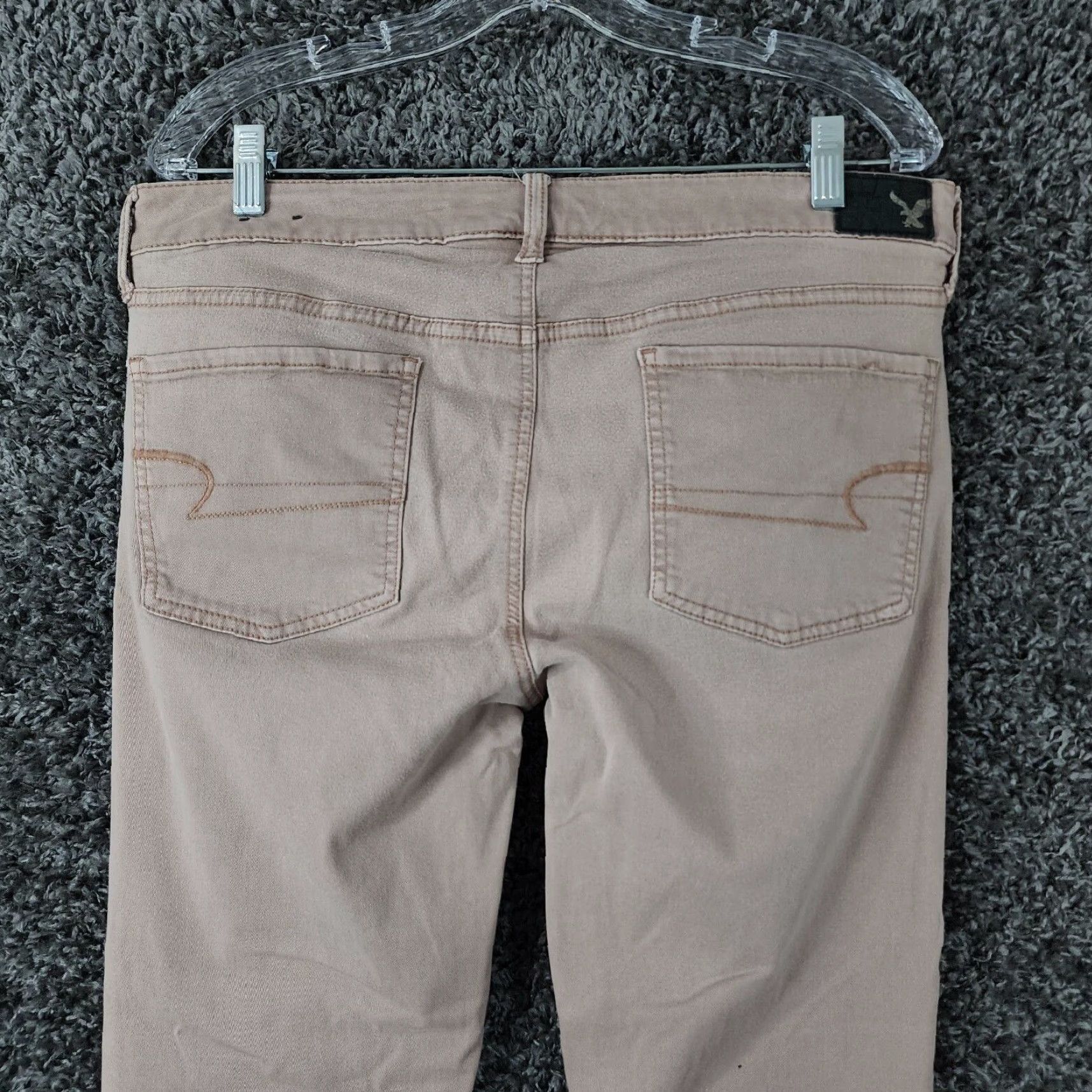 American Eagle Outfitters American Eagle Jeans Womens 14 Pink 34W x 28L Super Stretch Jeggings Size 36" / US 14 / IT 50 - 8 Thumbnail