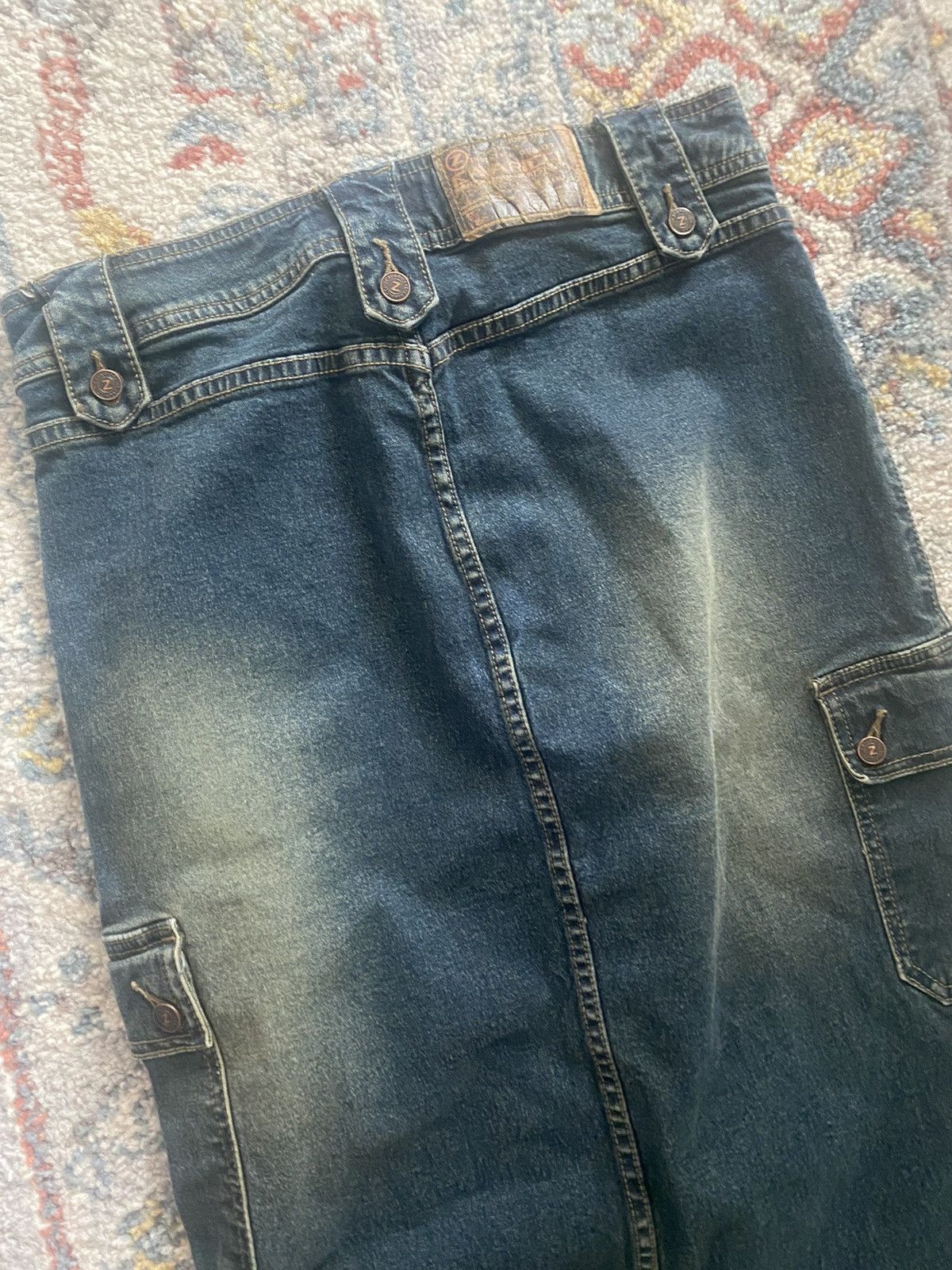 Vintage Vintage Grunge Denim Skirt Size 27" / US 4 / IT 40 - 4 Thumbnail