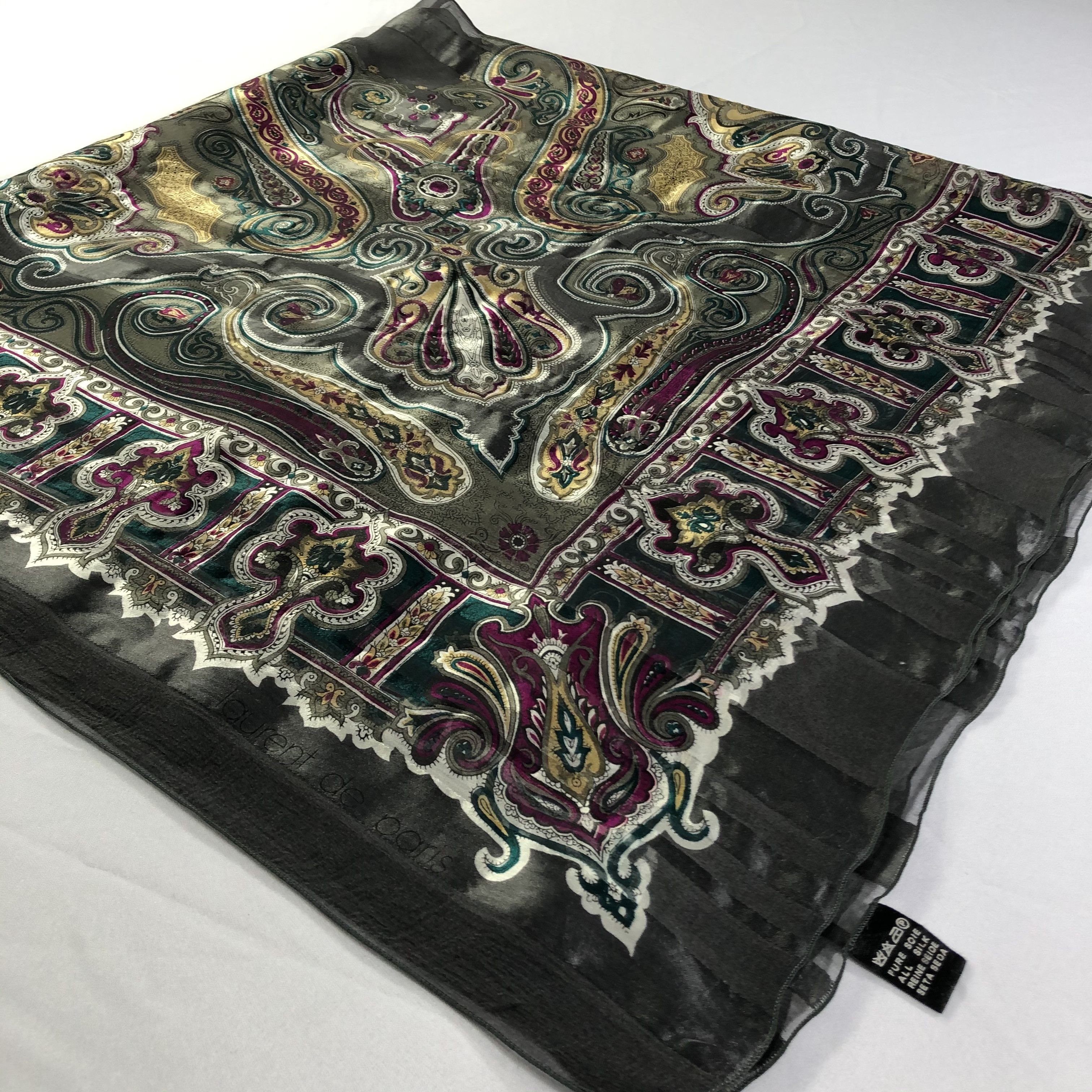 Vintage Vintage Silk Scarf Size ONE SIZE - 3 Thumbnail