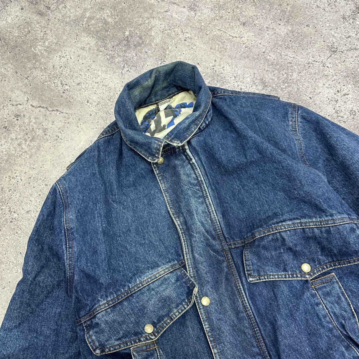 Vintage Vintage 90s Frank Thomas Denim moto jacket jeans y2k og hype Size US M / EU 48-50 / 2 - 5 Thumbnail