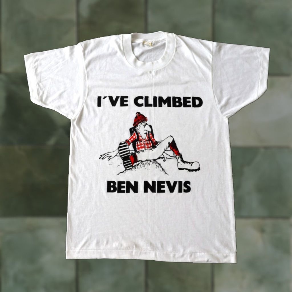 Vintage VINTAGE Screen Stars SHIRT Men MEDIUM White 80’s 90's Ben Nevis Scotland Graphic Tee Fun Shirt Size US M / EU 48-50 / 2 - 1 Thumbnail