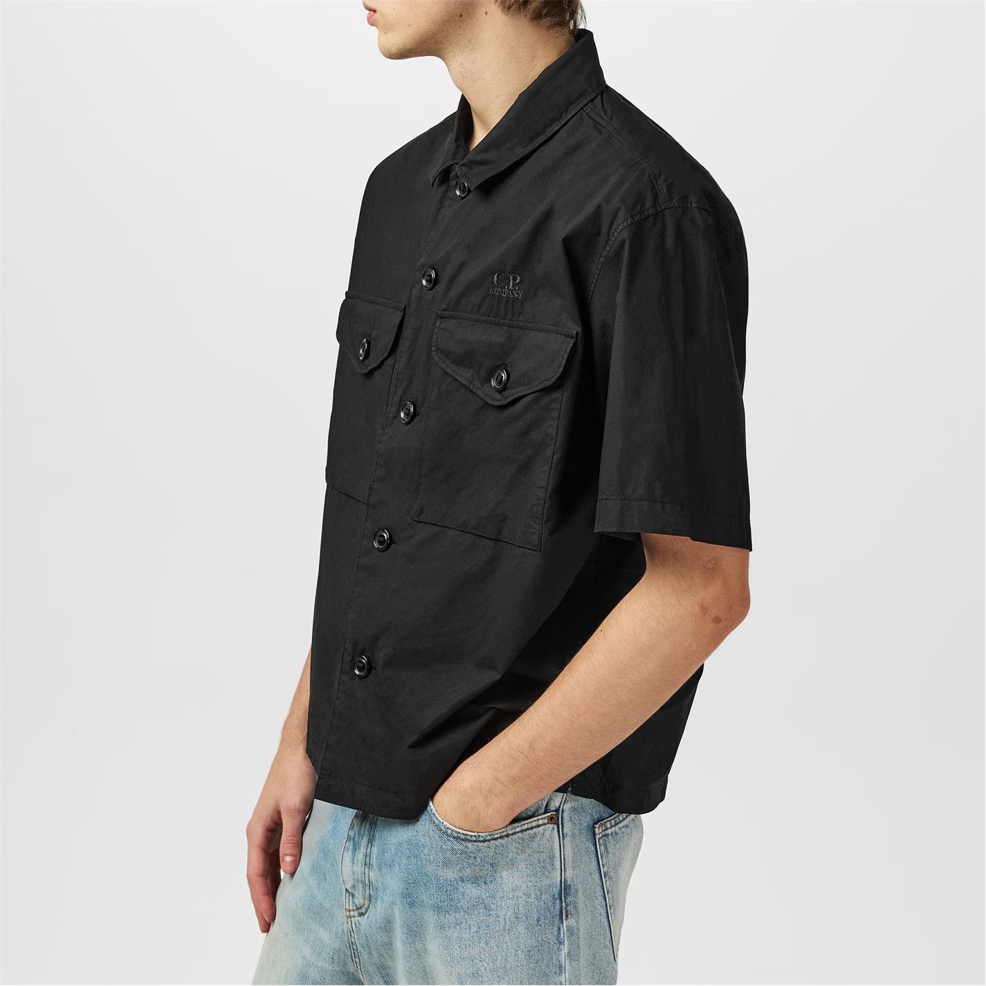 C.P. Company o1g2r1mq0426 Short Sleeve Shirt in Black Size US L / EU 52-54 / 3 - 6 Thumbnail