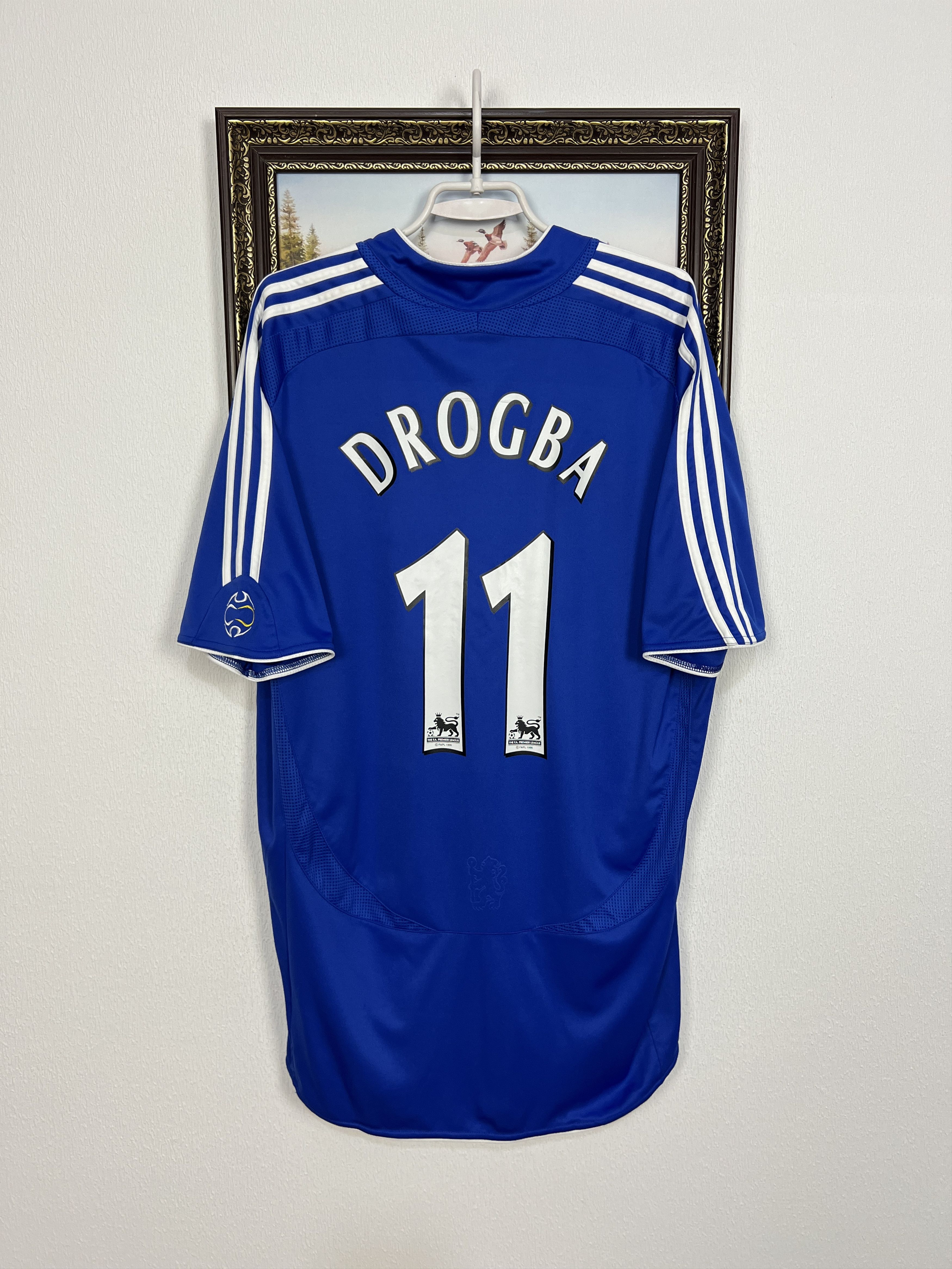 Adidas Chelsea football shirt 2006 Soccer #11 Drogba Jersey Trikot Size US XL / EU 56 / 4 - 9 Thumbnail