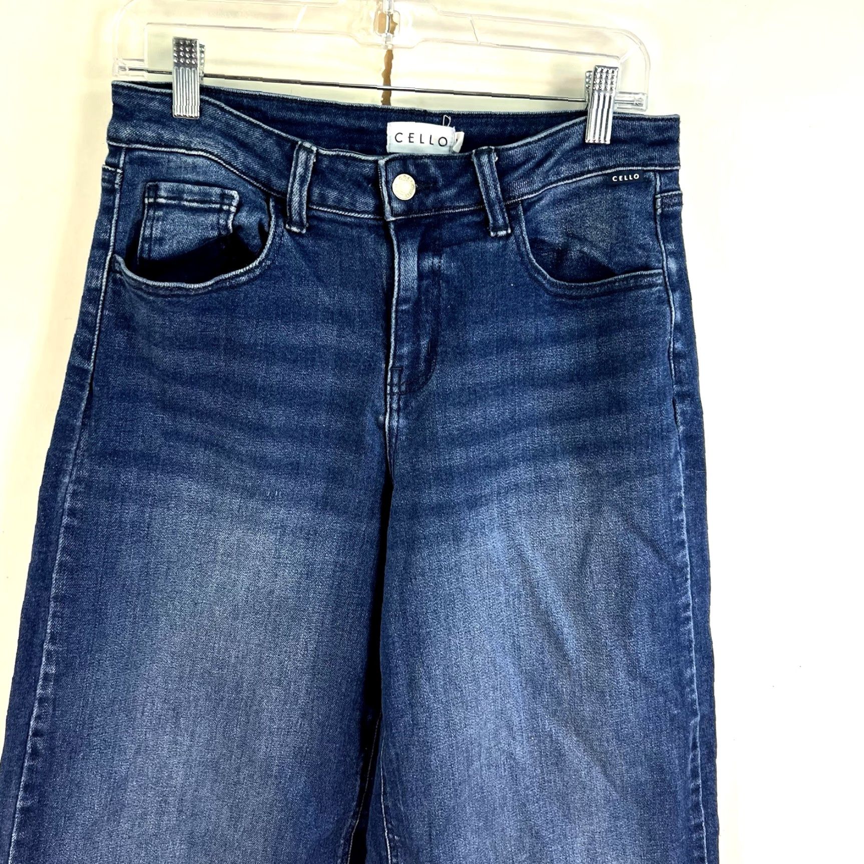 Denime Cello Denim Jeans Wide-Leg Flare Blue 30x33 Stretch Womens Size 11 Size 32" / US 10 / IT 46 - 2 Thumbnail