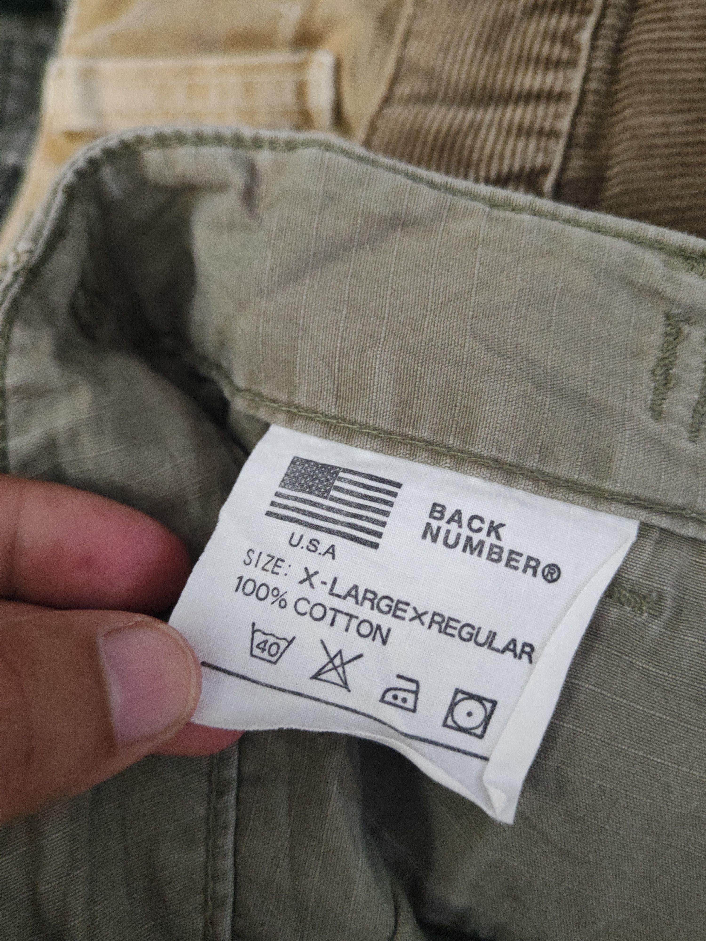 Japanese Brand DL Back Number Olive Faded Multipocket Cargo Pants #46-227T Size US 34 / EU 50 - 16 Thumbnail