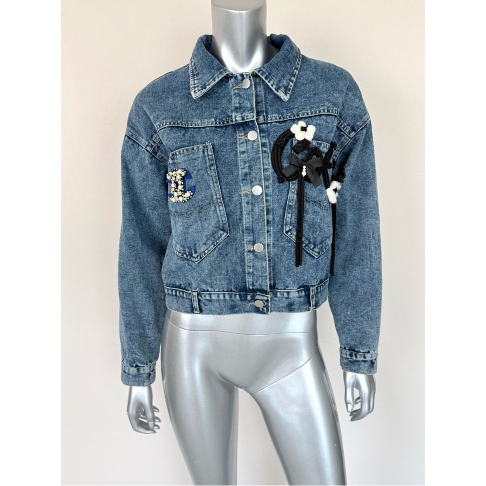 Other Custom made women oversized jeans jacket size L Size L / US 10 / IT 46 - 1 Thumbnail