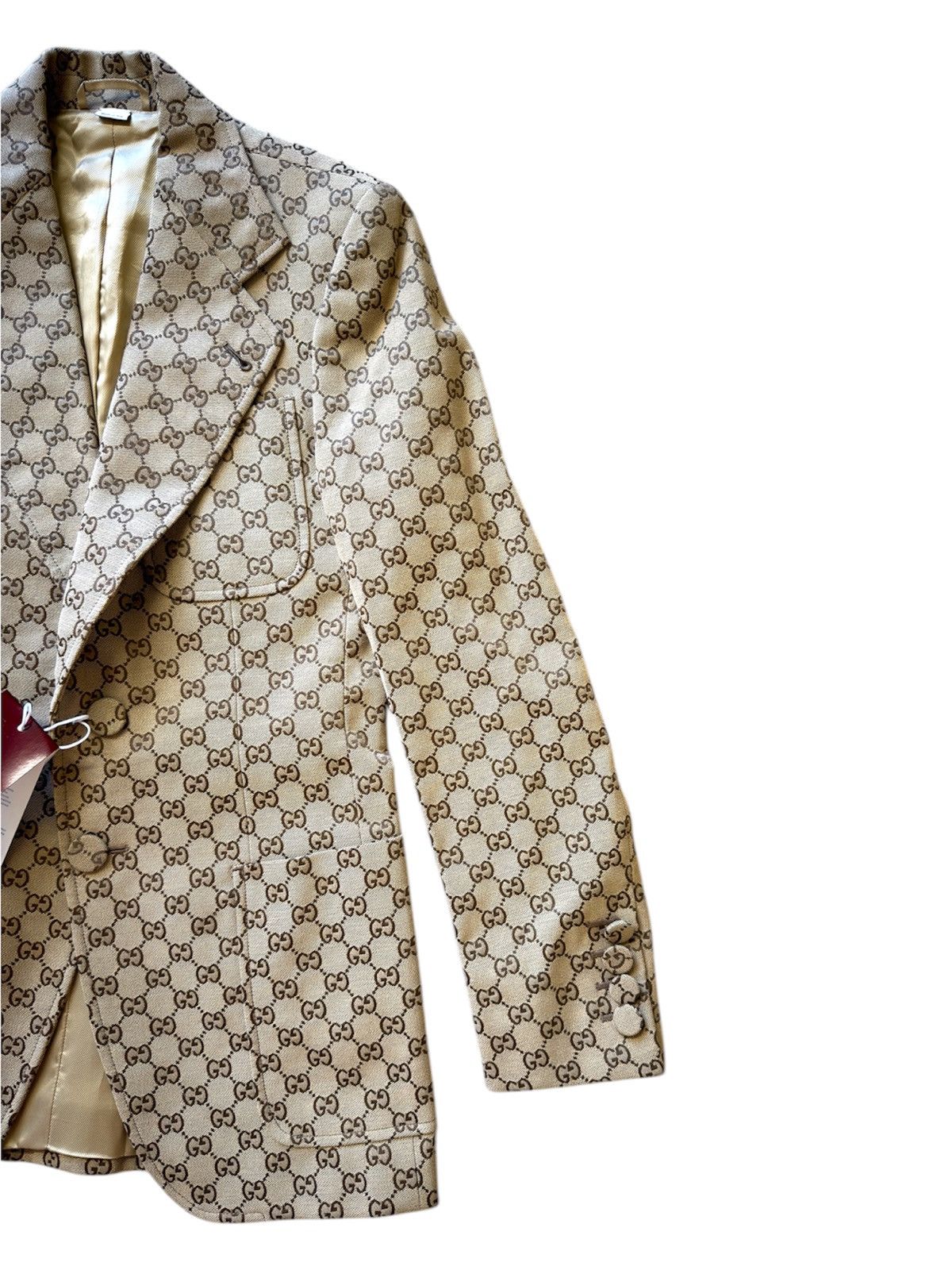 Gucci Gucci GG 44 Canvas Monogram Blaze Jacket Size 44R - 2 Thumbnail