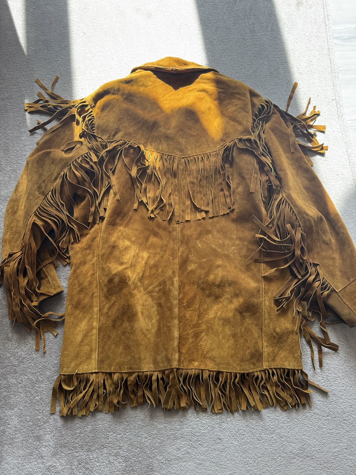 Cowboy Equipment Rare Western Fringe Leather Jacket Country Boho schott gucci Size L / US 10 / IT 46 - 4 Thumbnail