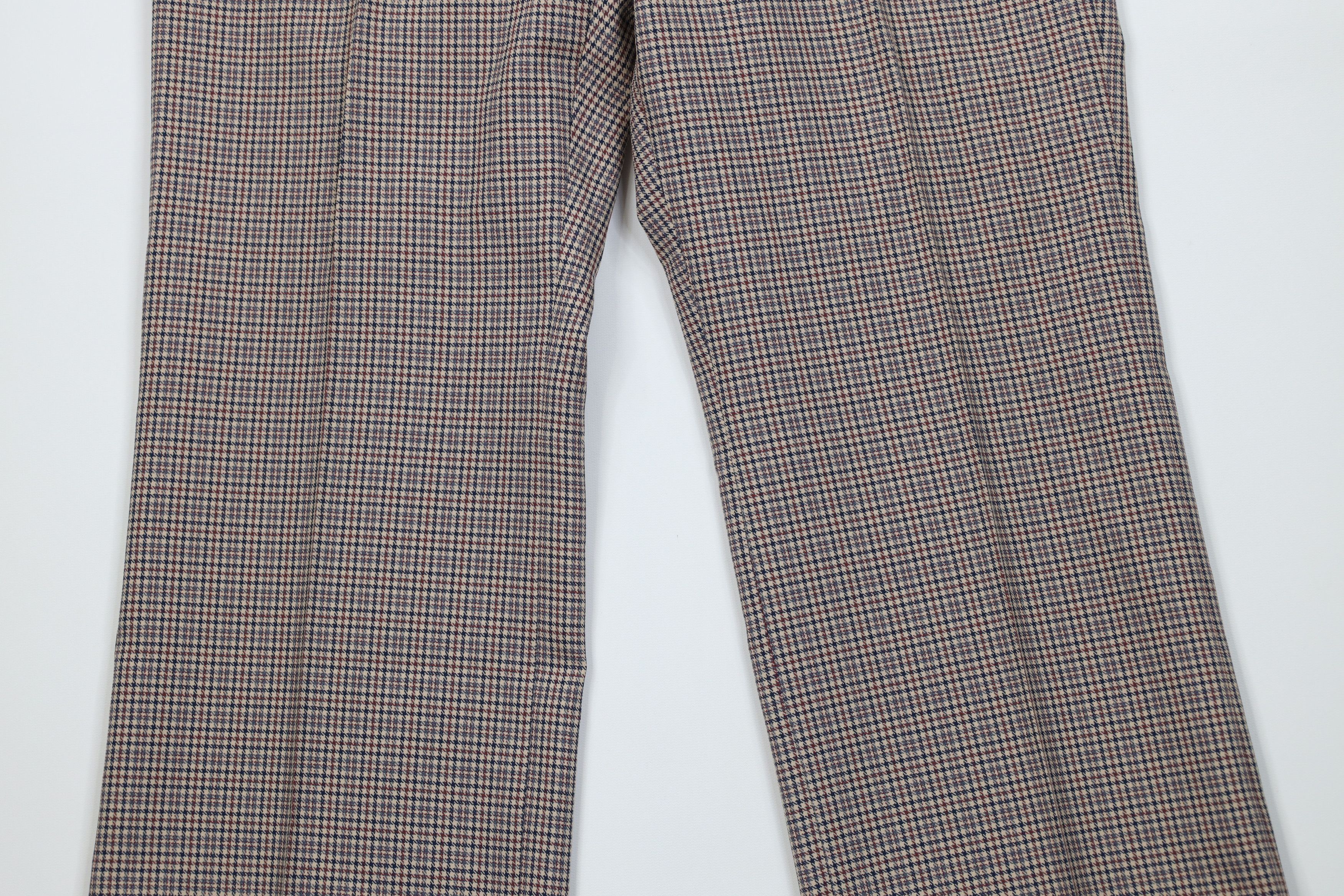 Vintage Vintage 70s Streetwear Plaid Knit Bell Bottoms Chino Pants Size US 34 / EU 50 - 3 Thumbnail