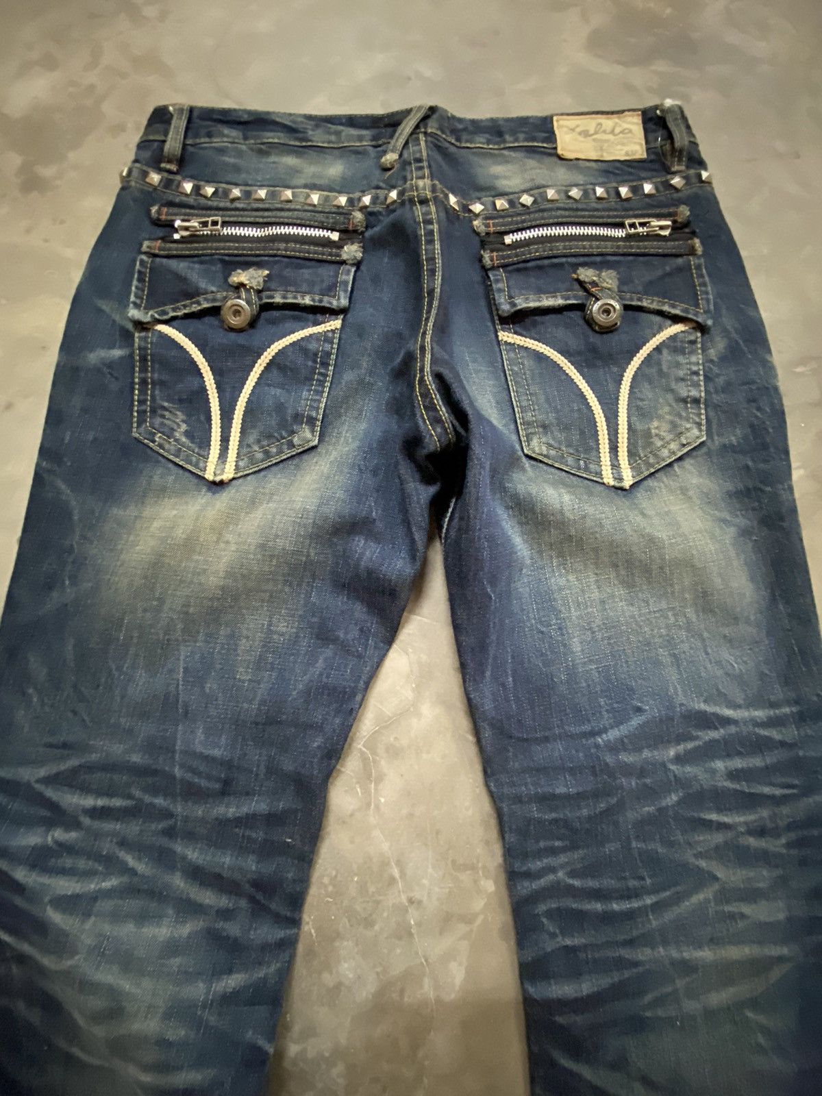 Japanese Brand Flare Jeans Japanese Lolita Mud Rusty Boot Cut Size US 36 / EU 52 - 4 Thumbnail