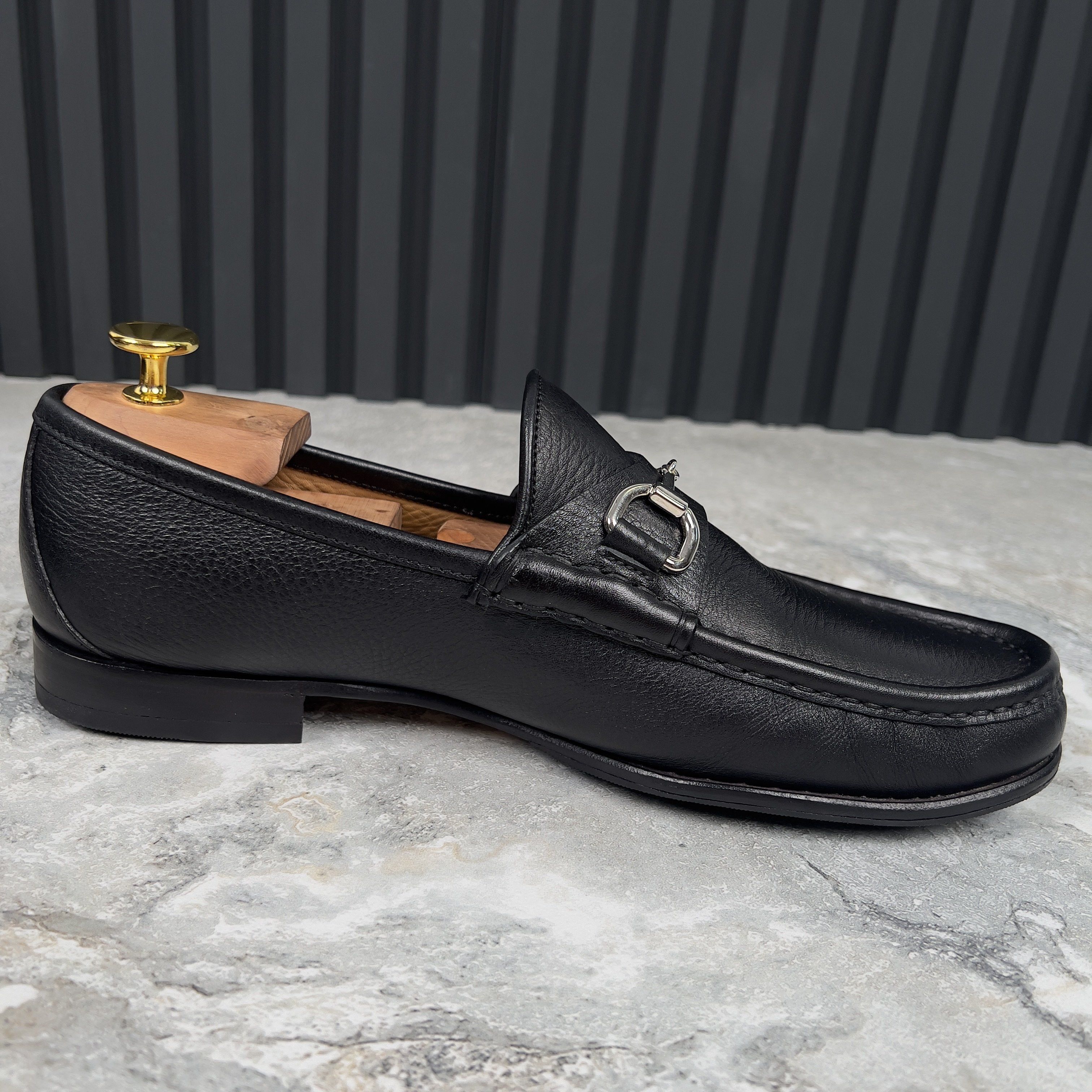 Gucci 1955 Horsebit Loafers Black Grain Leather Size US 8.5 / EU 41-42 - 7 Thumbnail