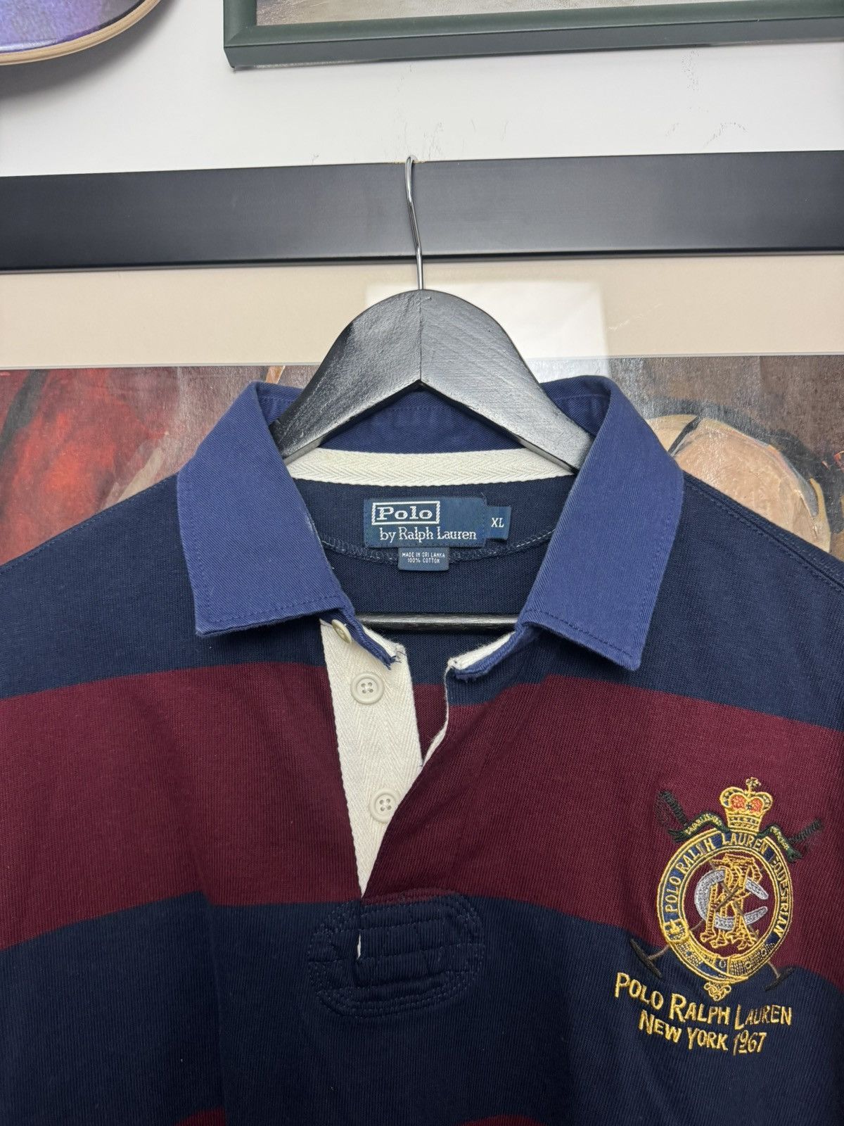 Ralph Lauren Polo Ralph Lauren Vintage Rugby Longsleeve Striped Hype Rare Size US XL / EU 56 / 4 - 3 Thumbnail