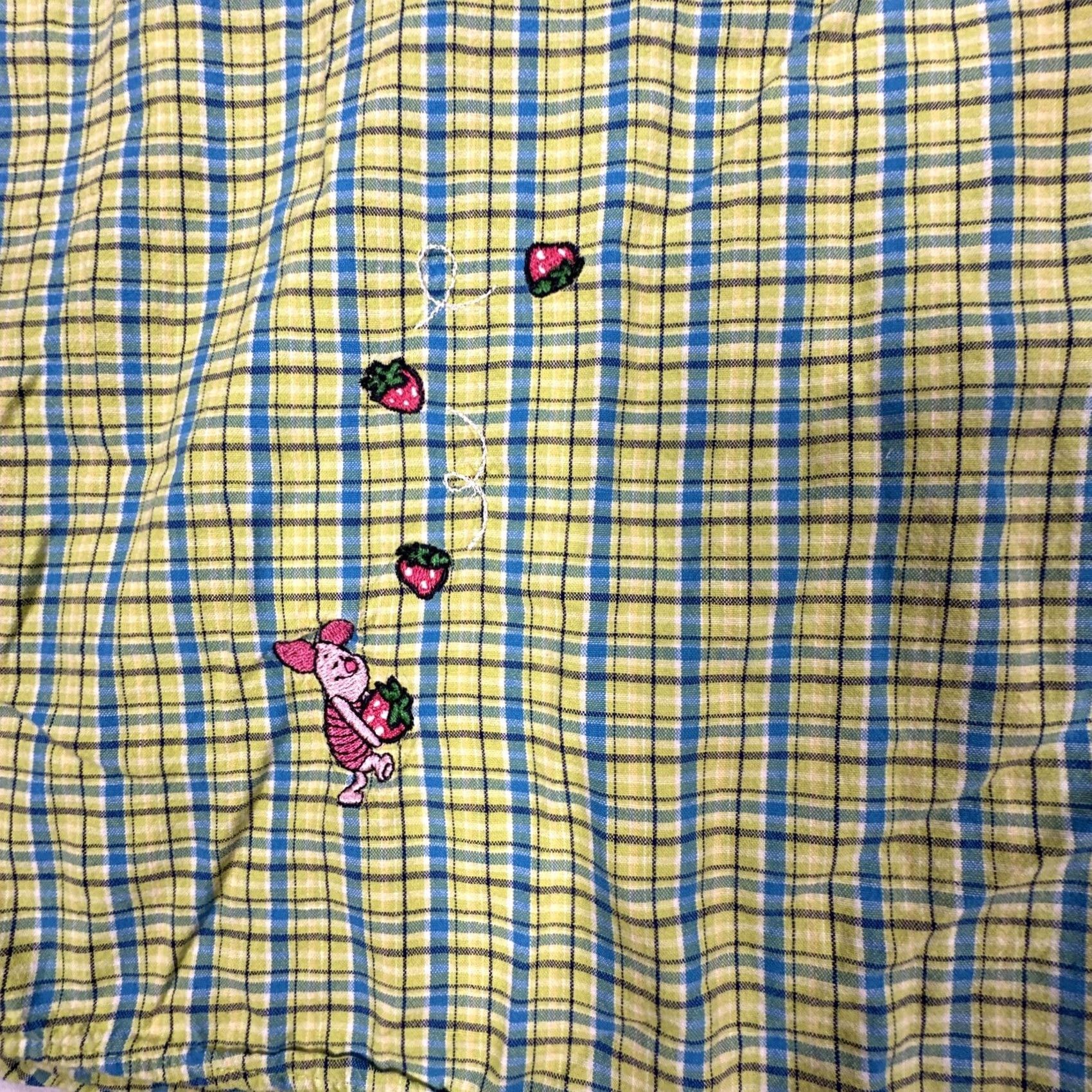 Vintage VINTAGE Disney Pooh Button-Up Shirt Women's 22W Jerry Leigh Collared Short Sleeve Embroidered Green Multi Size 3XL / US 20-22 - 5 Thumbnail