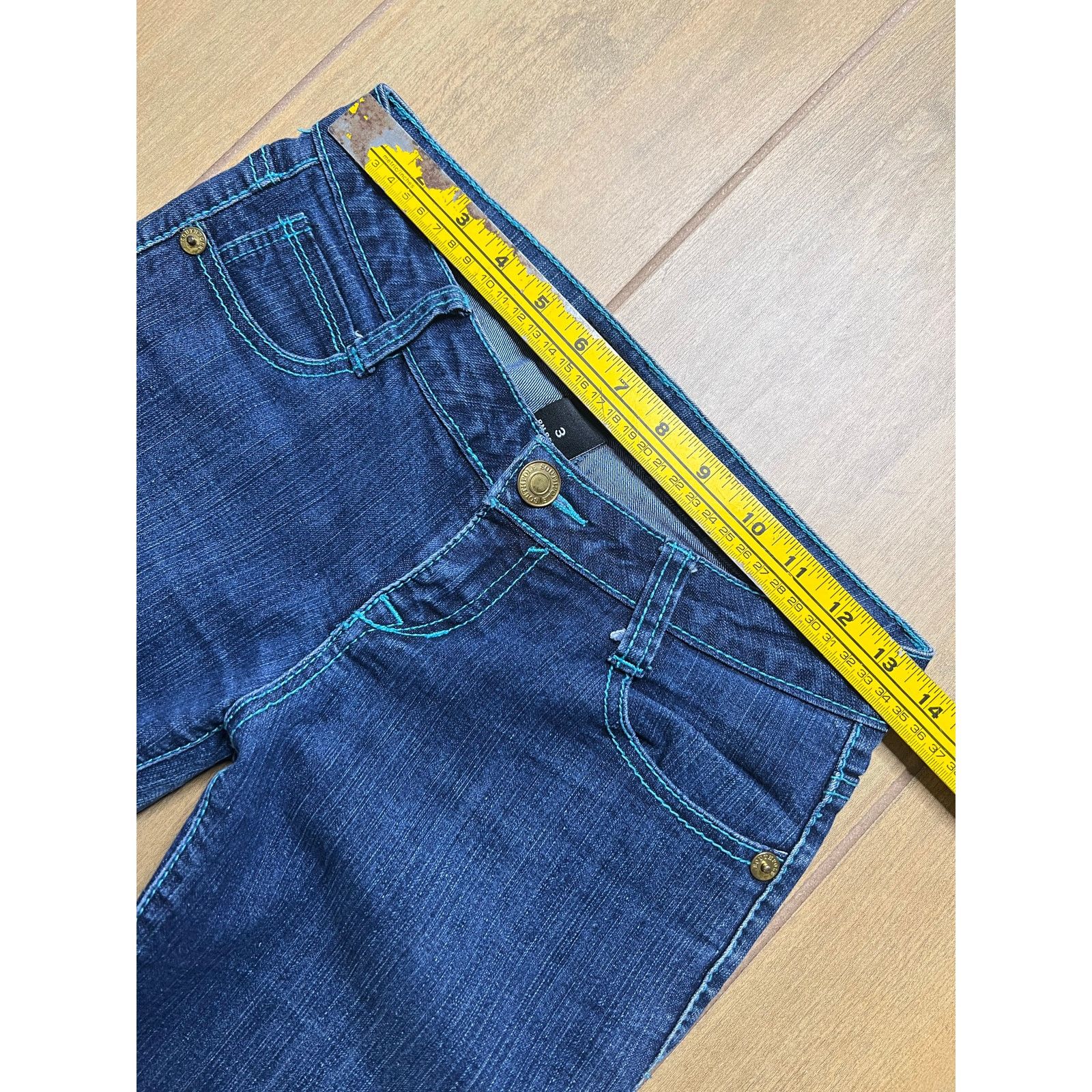 Southpole Southpole Jeans Womens Size 3 Embroidered Pocket Y2K 27x31 Size 27" / US 4 / IT 40 - 6 Thumbnail