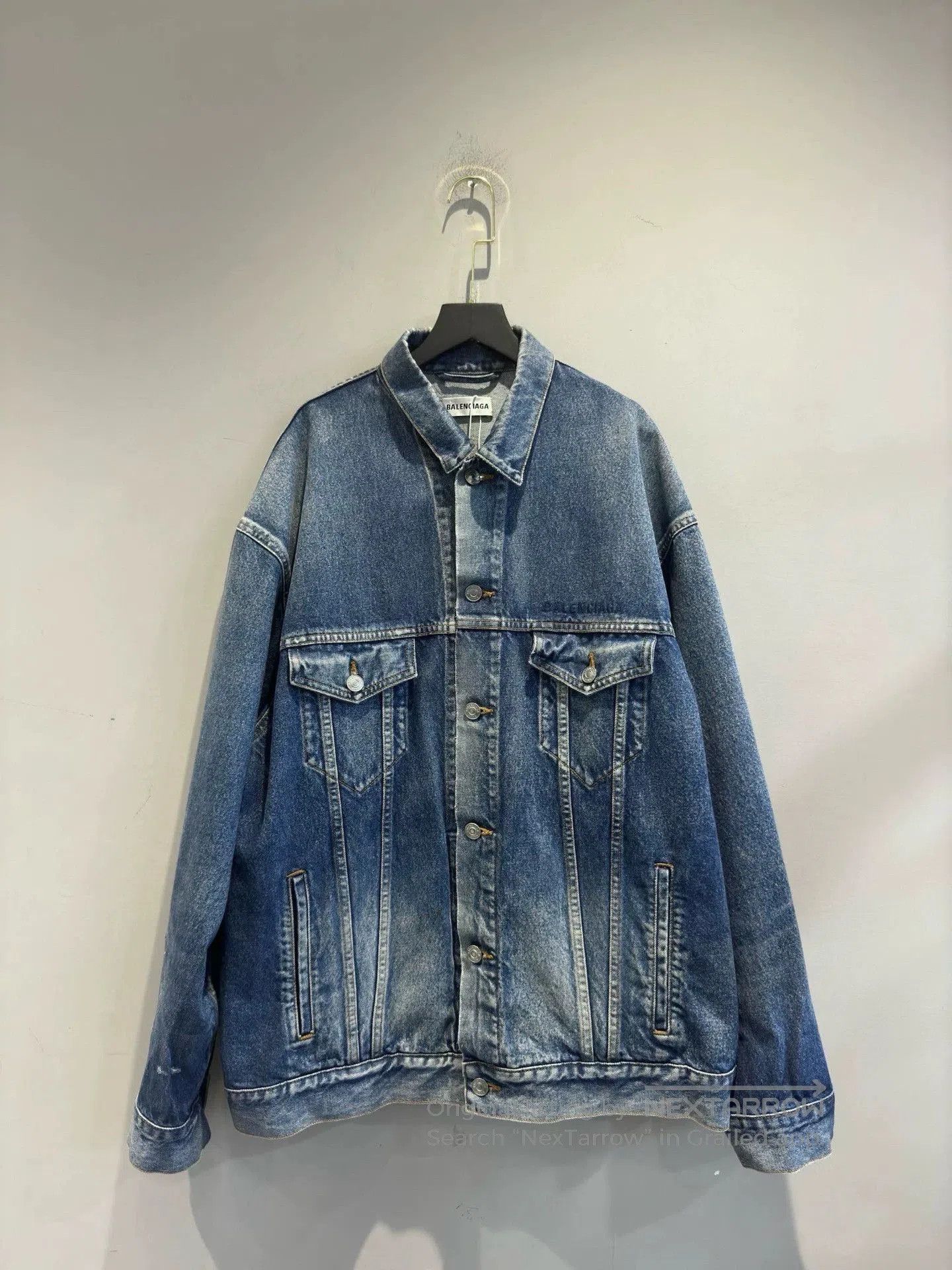 Balenciaga Balenciaga Denim Jacket with Embroidery. Size US M / EU 48-50 / 2 - 1 Thumbnail