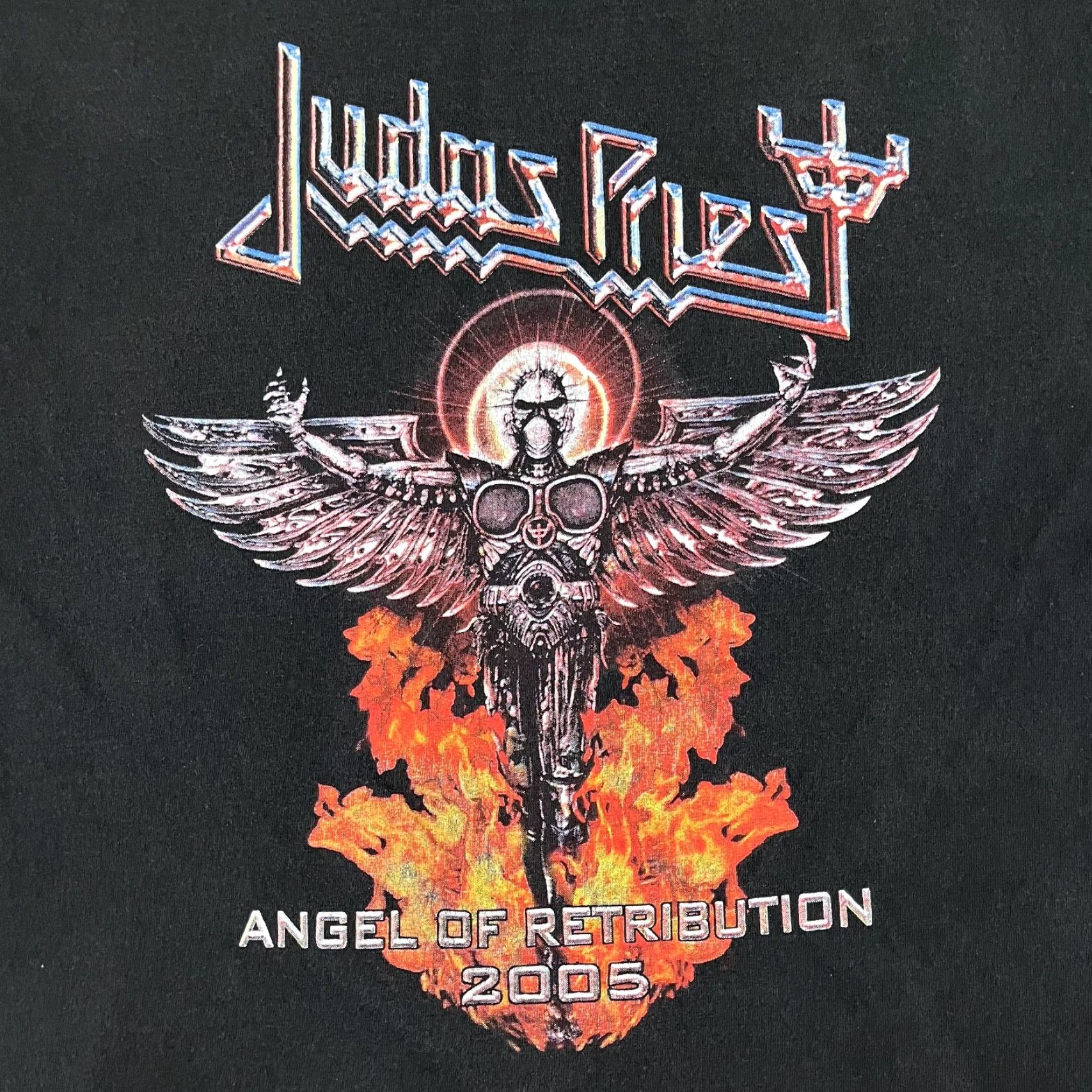 AAA VINTAGE Judas Priest Angel of Retribution Graphic T-Shirt Men Large Black 2005 Concert Size US L / EU 52-54 / 3 - 3 Thumbnail