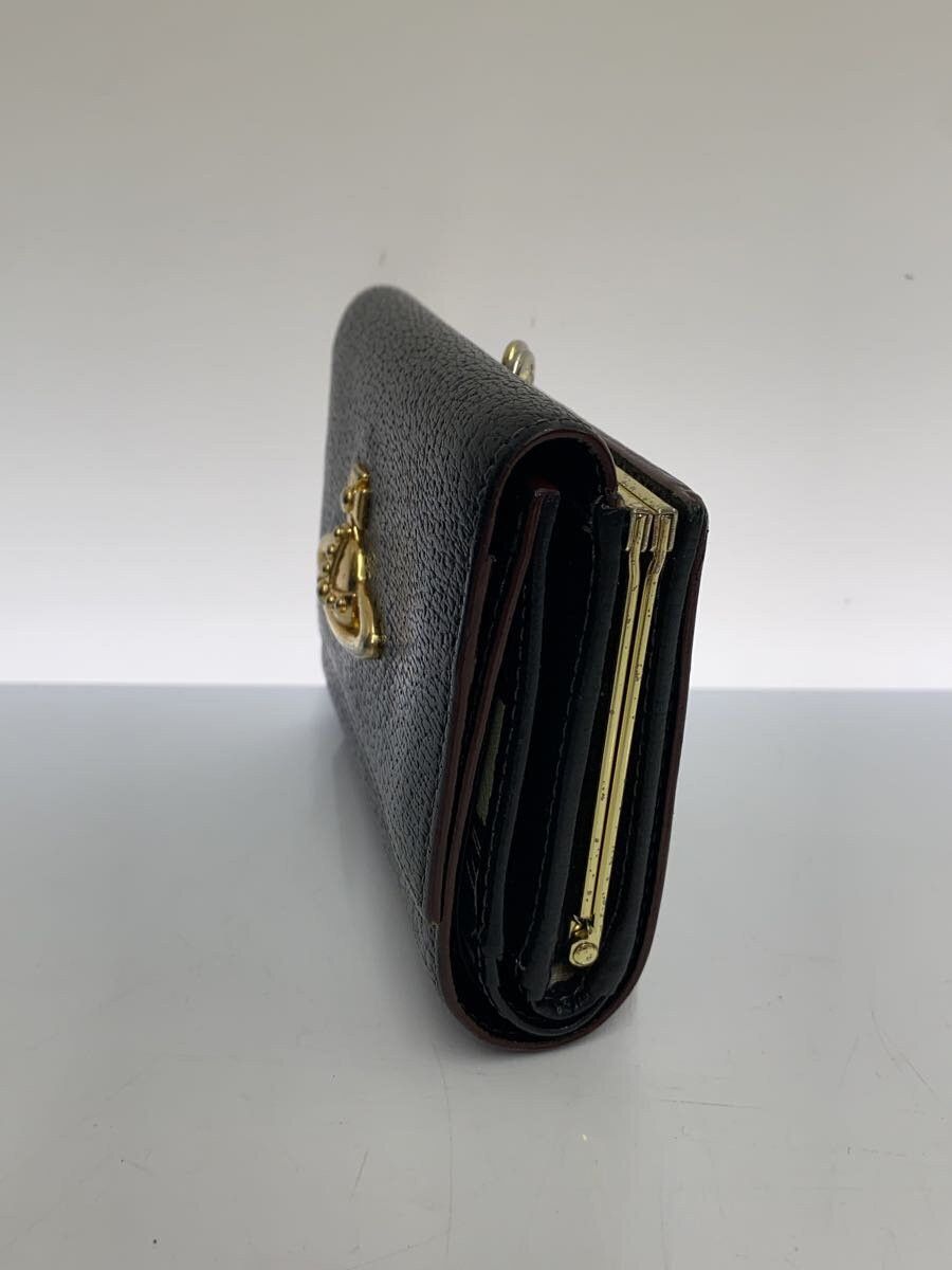 Vivienne Westwood Vivienne Westwood Plain Cowhide Tri-Fold Wallet Black Size ONE SIZE - 3 Thumbnail