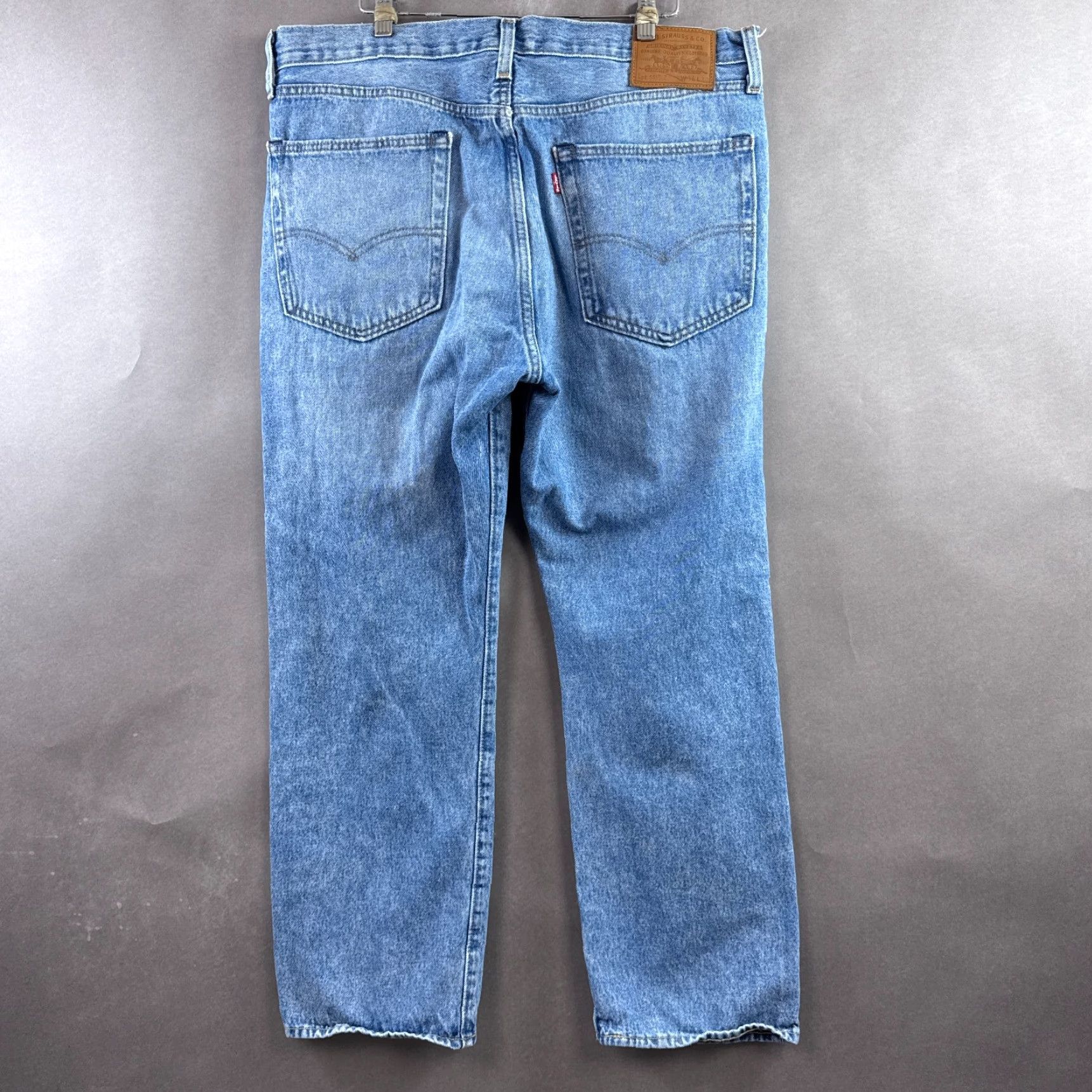 Levi's Levi's Jeans 36x30 Blue Denim 551 Straight Denim Pants Faded Washout Vintage Mens Regular Jeans Boys Girls Size US 36 / EU 52 - 3 Thumbnail