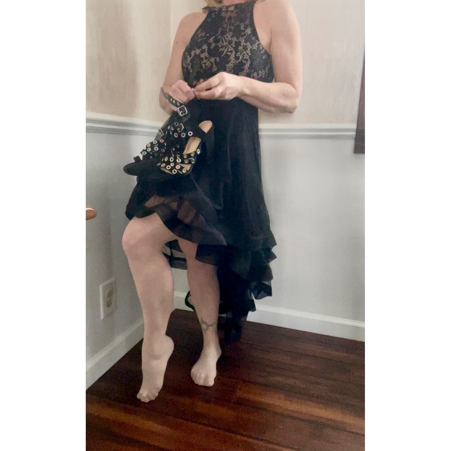 Other Speechless Black Lace & Mesh High-Low Dress Size 1 Size S / US 4 / IT 40 - 13 Thumbnail