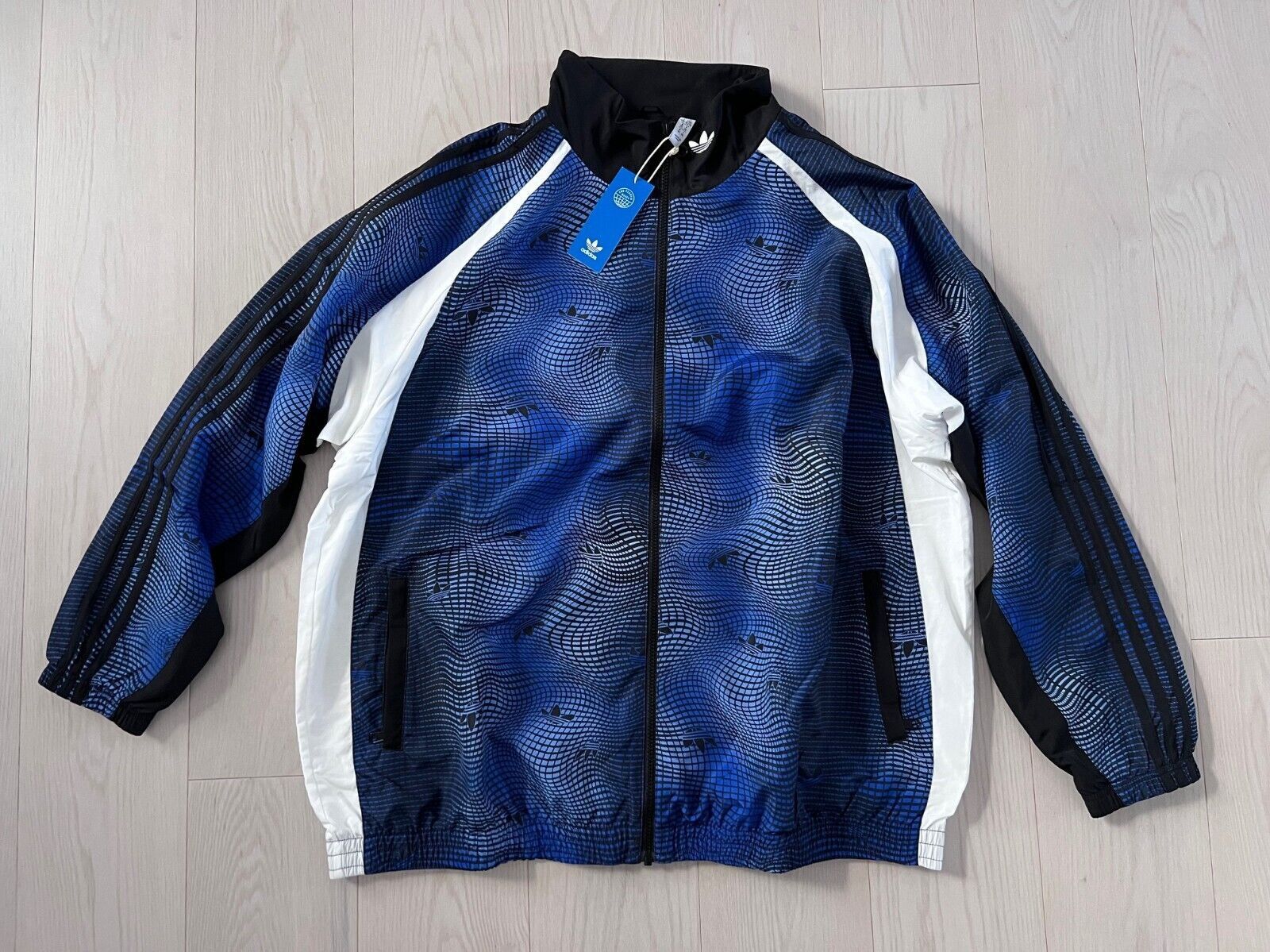 Adidas Adidas IL2334 MV Allover Print Track Zip Jacket Blue ( XL ) Size US XL / EU 56 / 4 - 3 Thumbnail