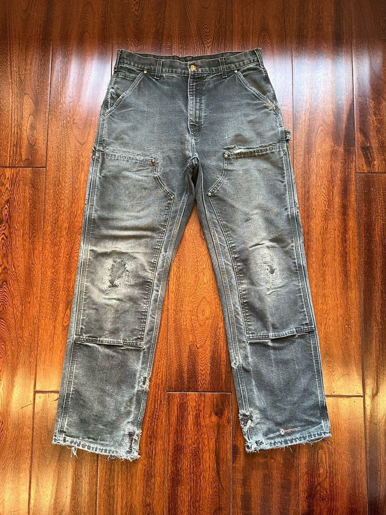 Vintage Vintage Carhartt B01 Faded Double Knee Pants Size US 31 - 1 Thumbnail