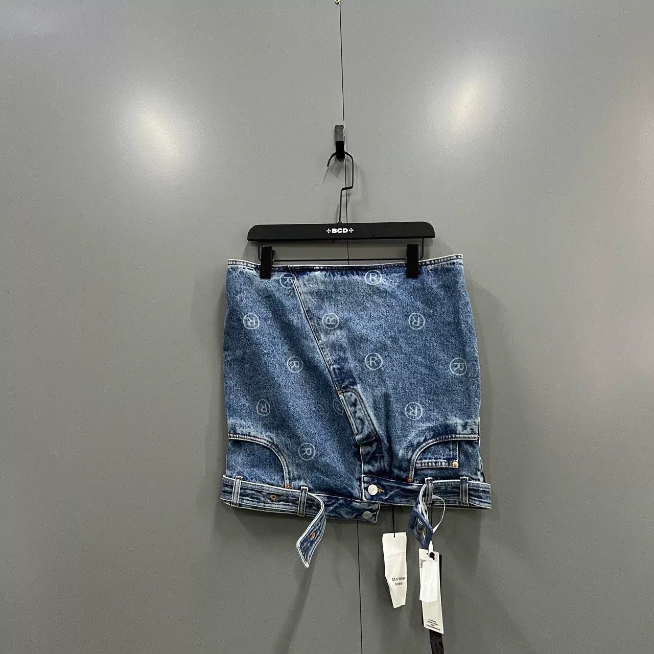Martine Rose Martine Rose Logo Print Denim Skirt Size 28" / US 6 / IT 42 - 1 Thumbnail