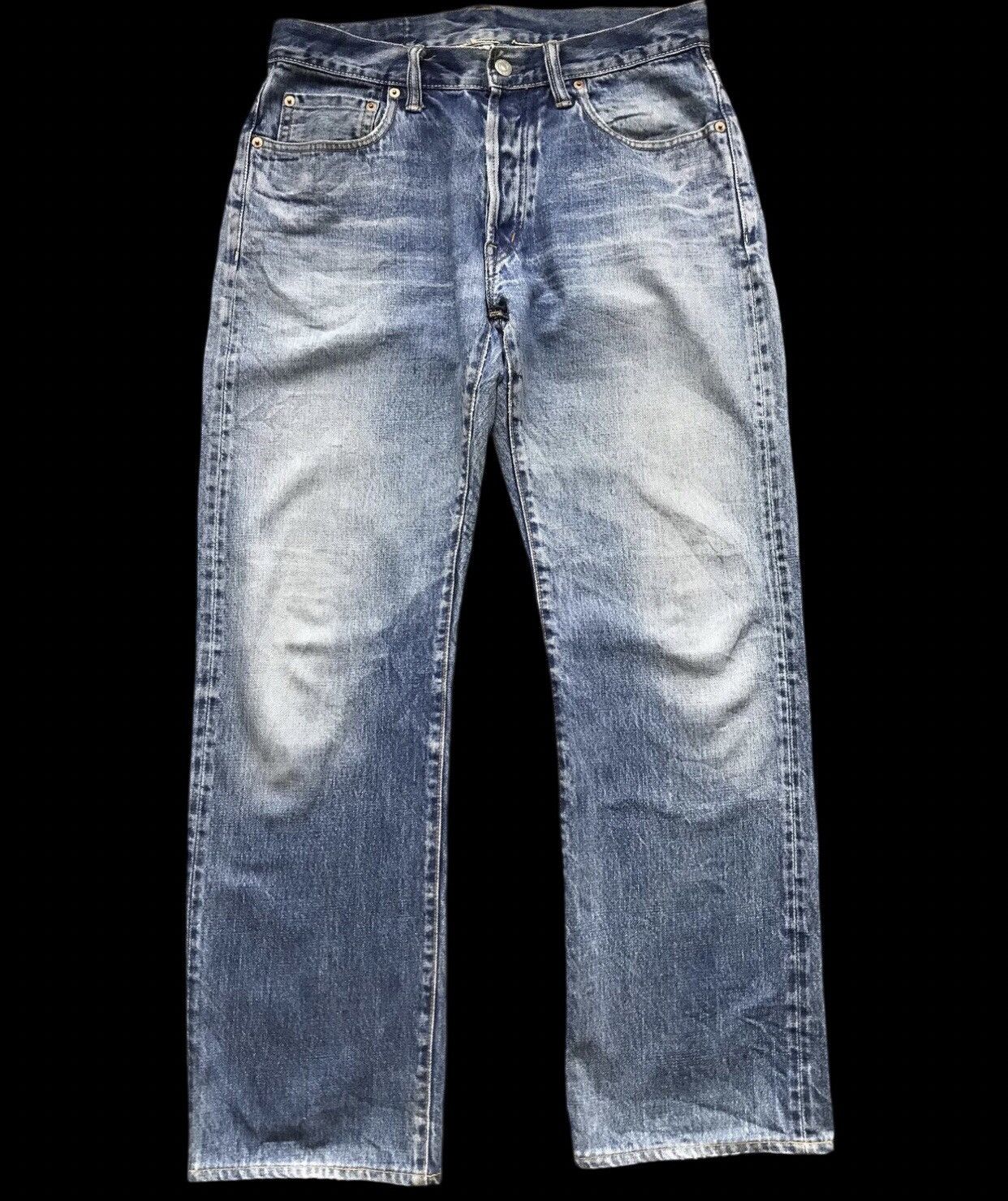 Blue Blue Japan × HOLLYWOOD RANCH MARKET × Japanese Brand BLUE BLUE Faded Selvedge Denim Size US 32 / EU 48 - 1 Thumbnail