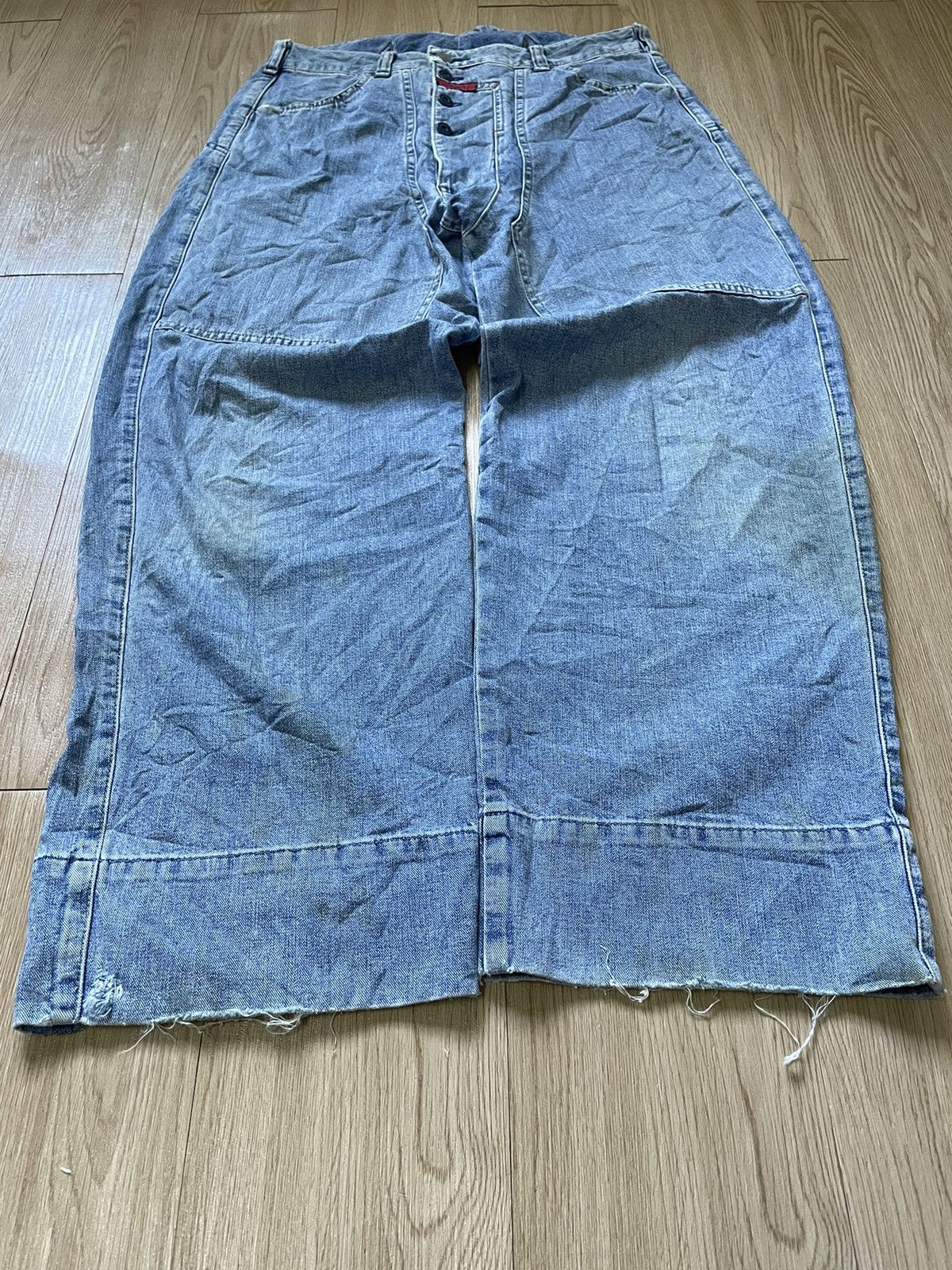 Marithe + Francois Girbaud Vintage 90s Marithe Francois Girbaud Distressed Baggy Jeans Size US 30 / EU 46 - 2 Thumbnail