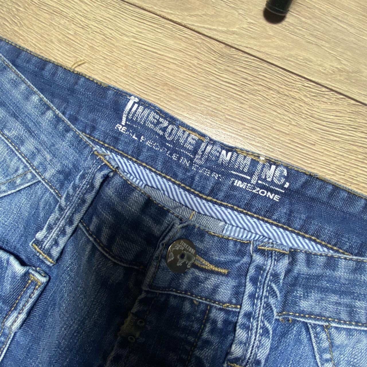 Japanese Brand 00s Timezone Baggy Jeans Blue 36" Size US 36 / EU 52 - 4 Thumbnail