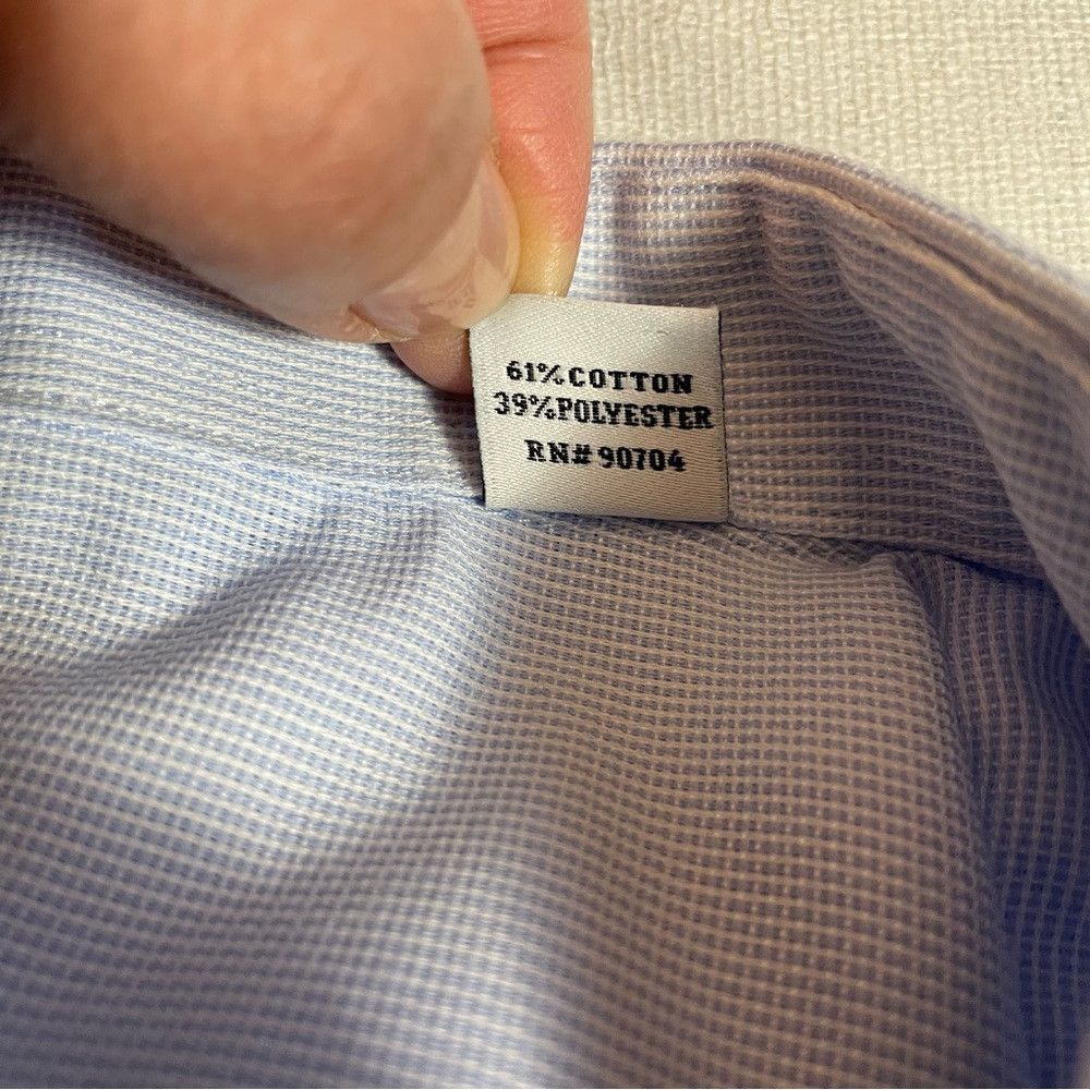 Haggar Haggar Slim Fit Blue Dress Shirt Size M (16-16.5) Size US M / EU 48-50 / 2 - 6 Thumbnail