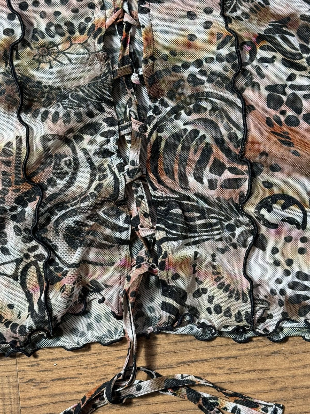 Vintage VINTAGE MESH PATCHWORK STYLE CROP TOP Size S / US 4 / IT 40 - 2 Thumbnail