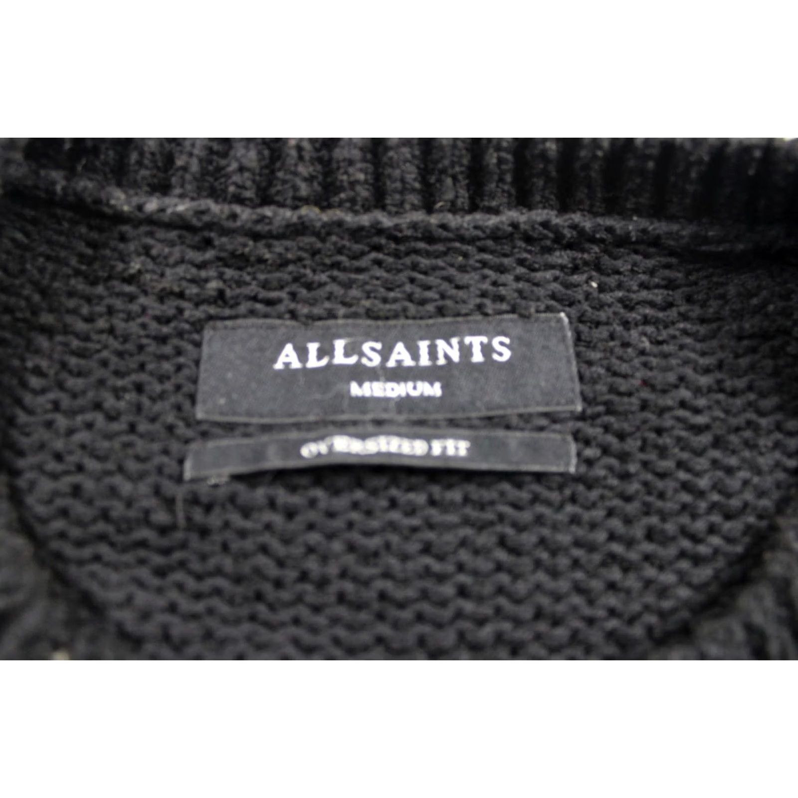Allsaints AllSaints Sweater Mens Medium Black Oversized Knit Pullover Top Size US M / EU 48-50 / 2 - 3 Thumbnail