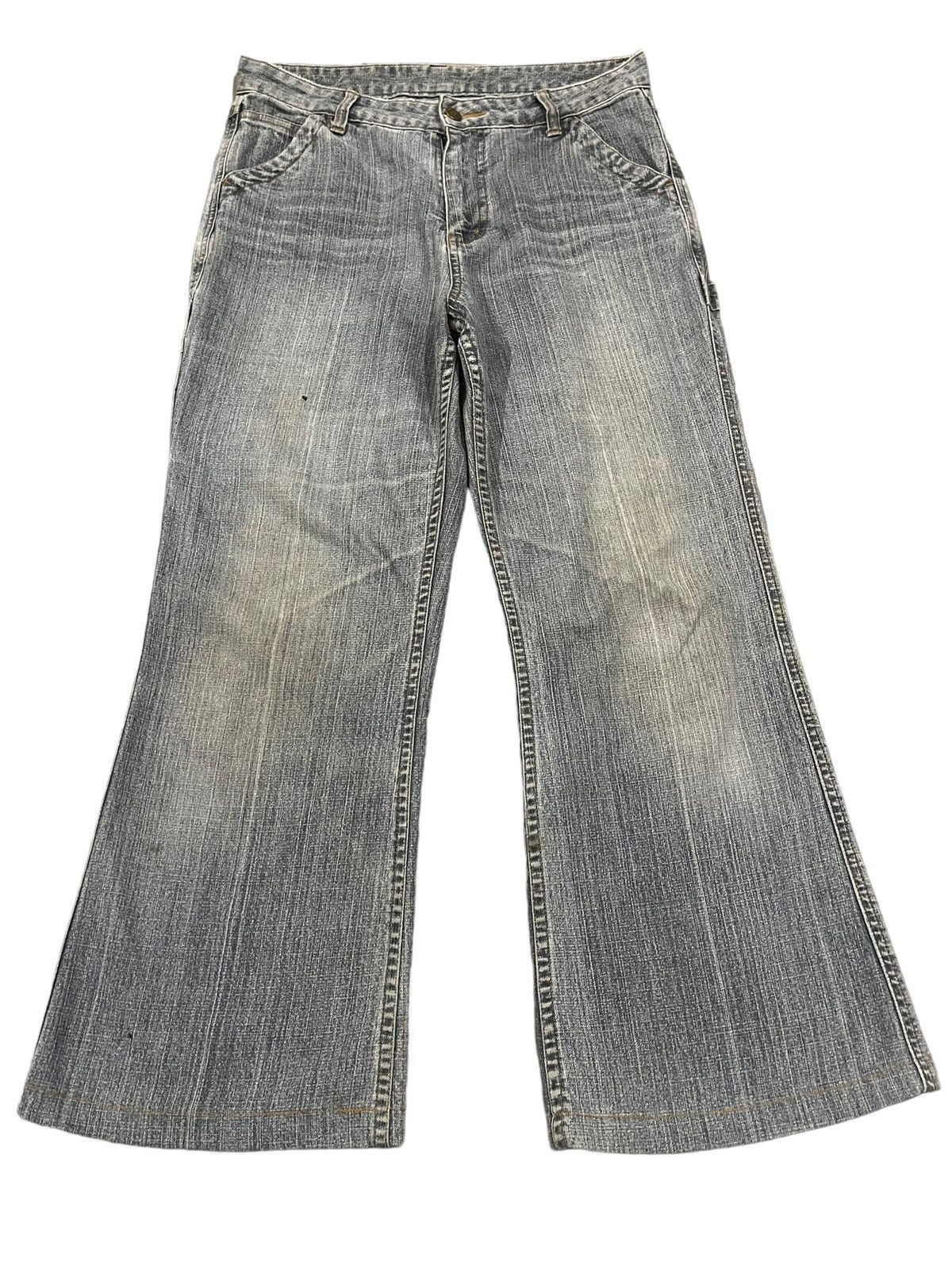 Image of Designer Vintage Blue Wash Carpenter Baggy Jeans, Men's (Size 30)