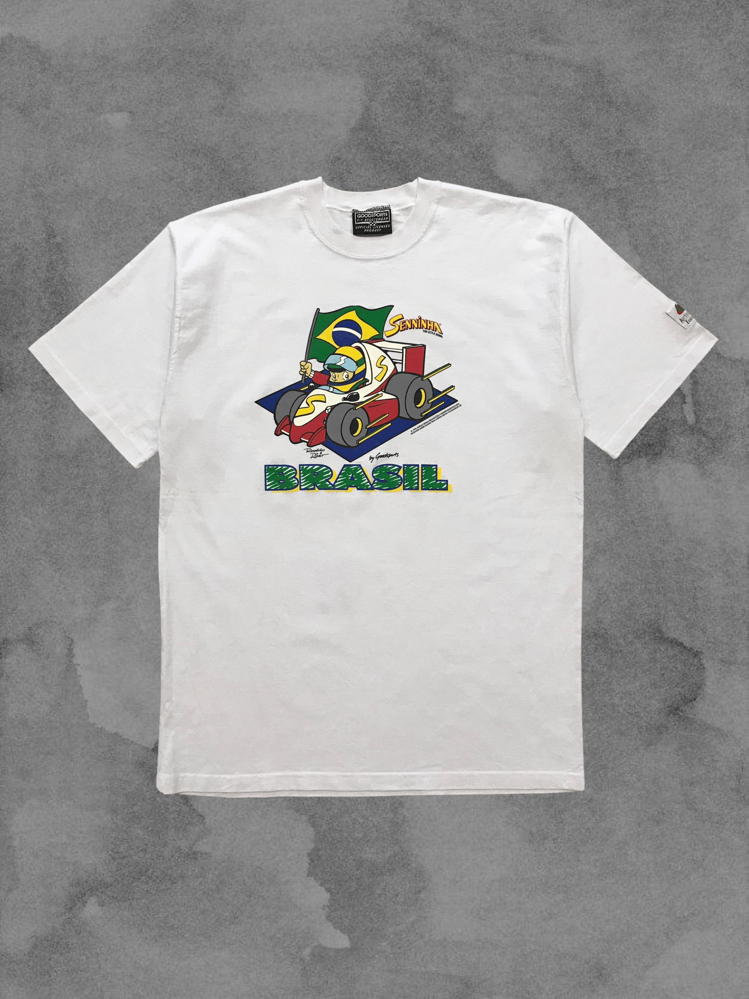 Formula 1 SENNINHA BRASIL F1 Ayrton Senna 1995 Vintage T-Shirt Tee Size US XL / EU 56 / 4 - 1 Thumbnail