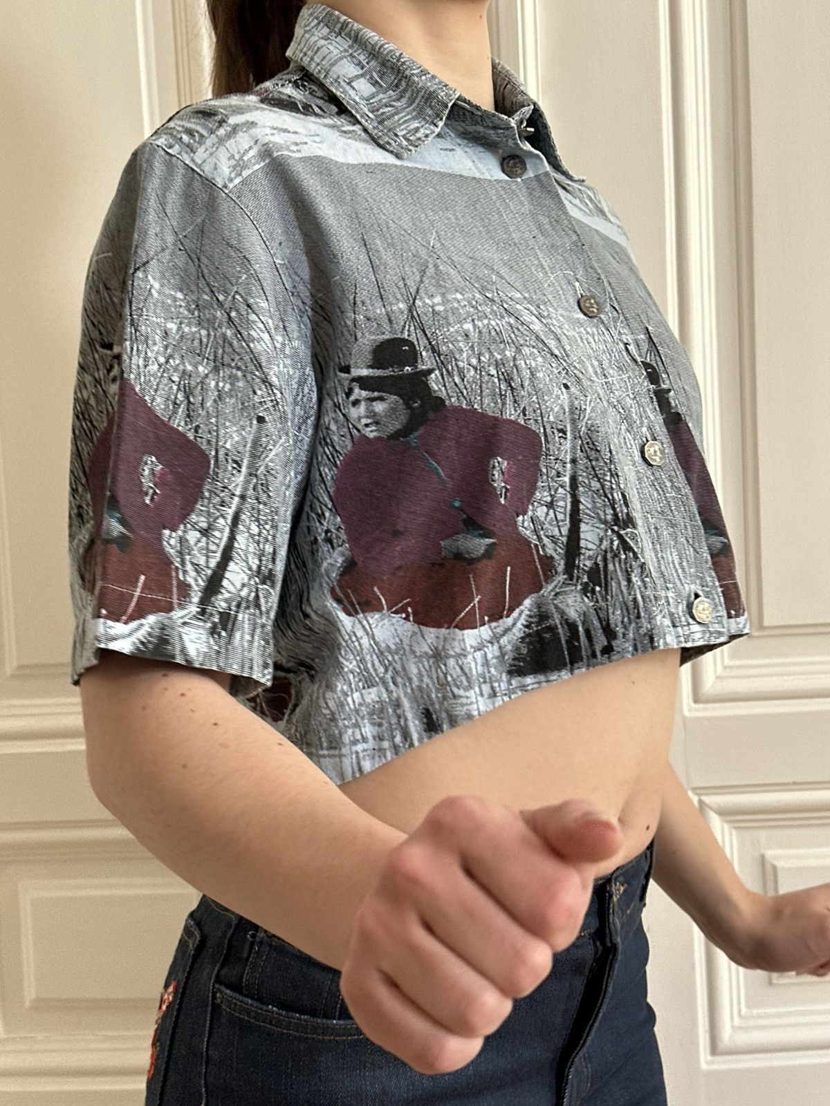Emporio Armani Emporio Armani Vintage 80s Archive Japanese Style Crop-top Size M / US 6-8 / IT 42-44 - 6 Thumbnail