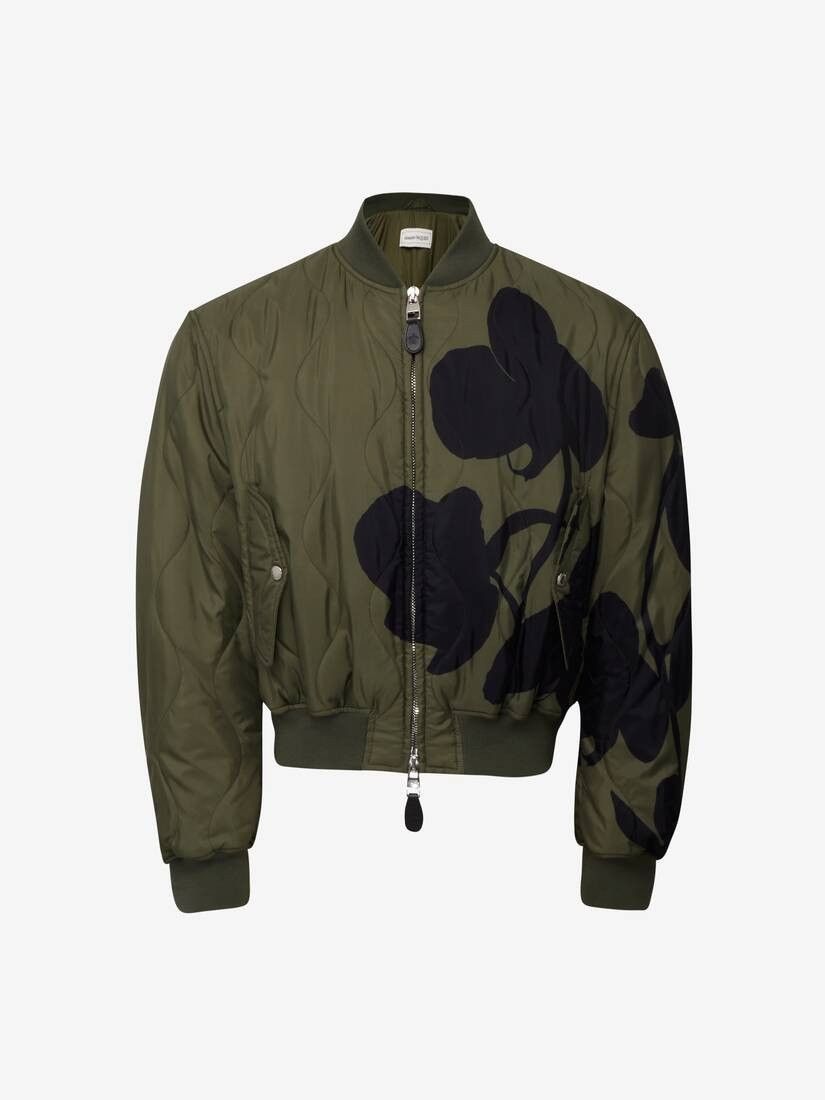 o1w1db10725 Orchid Bomber Jacket in Khaki/Black