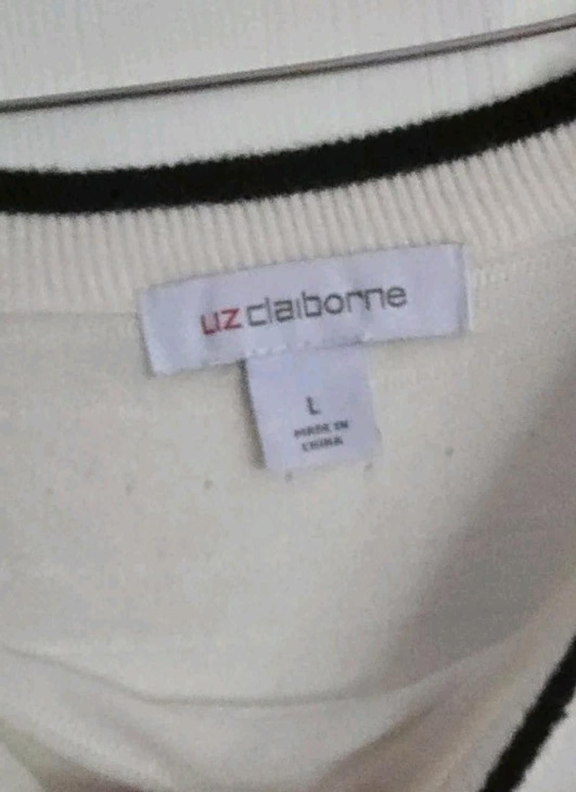 Other Liz Claiborne Womens Sweater Blouse Top Size Large L Cream Size L / US 10 / IT 46 - 6 Thumbnail